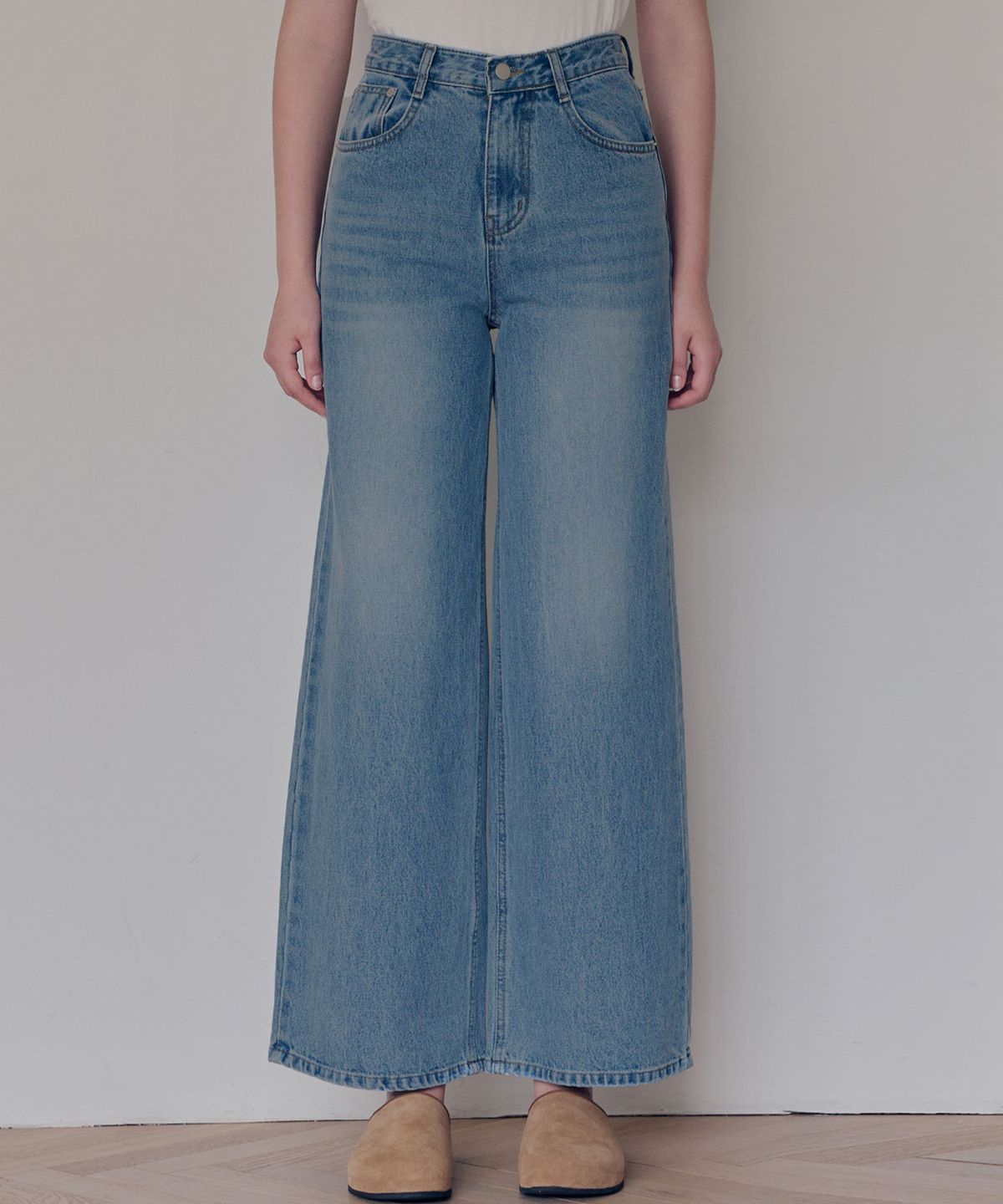 슬로우롤리(SLOWLOLLI) Harbor washed denim_2 Colors
