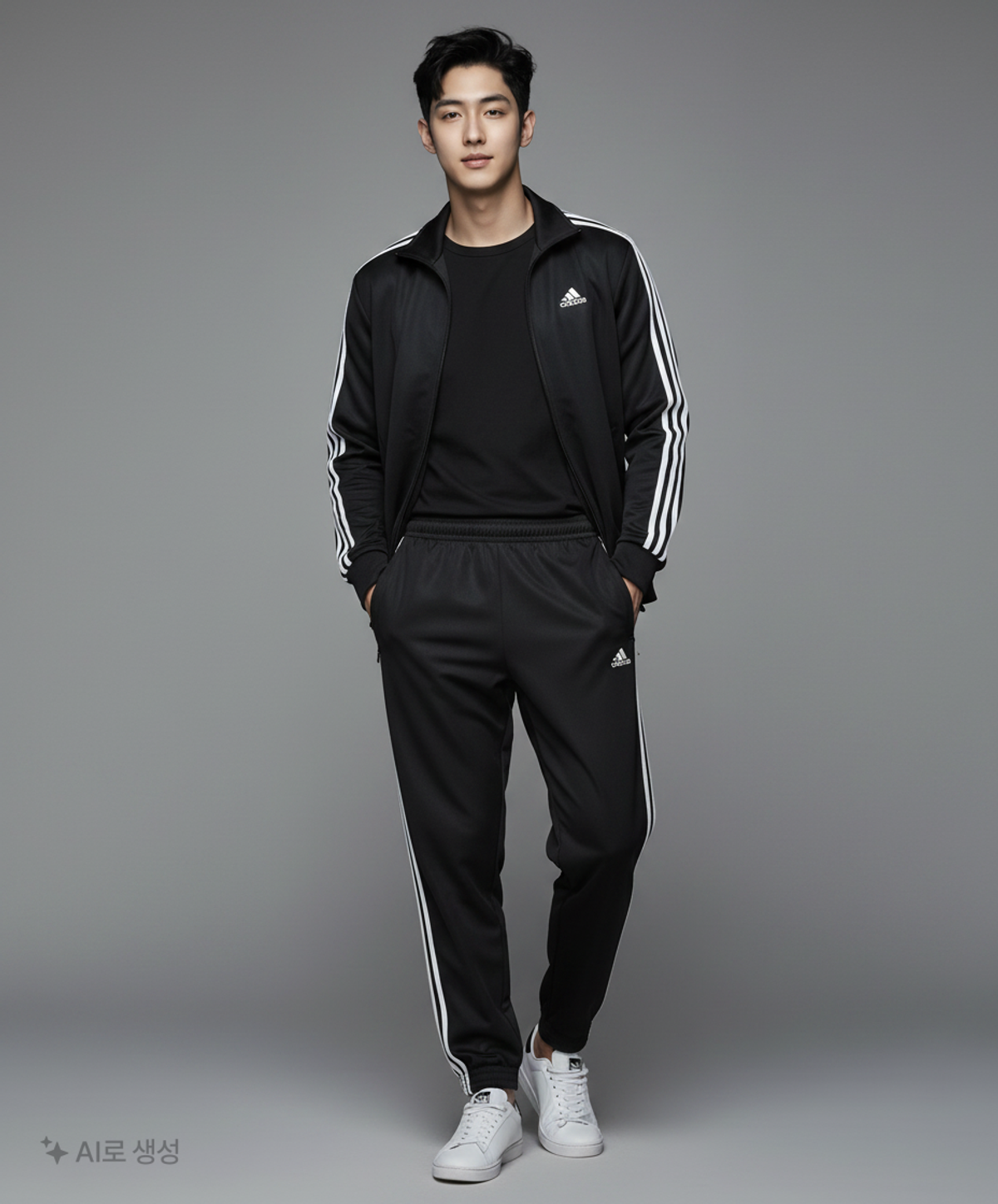 아디다스(ADIDAS) 시티 3S 우븐 팬츠 - 블랙:화이트 / HP1372 S