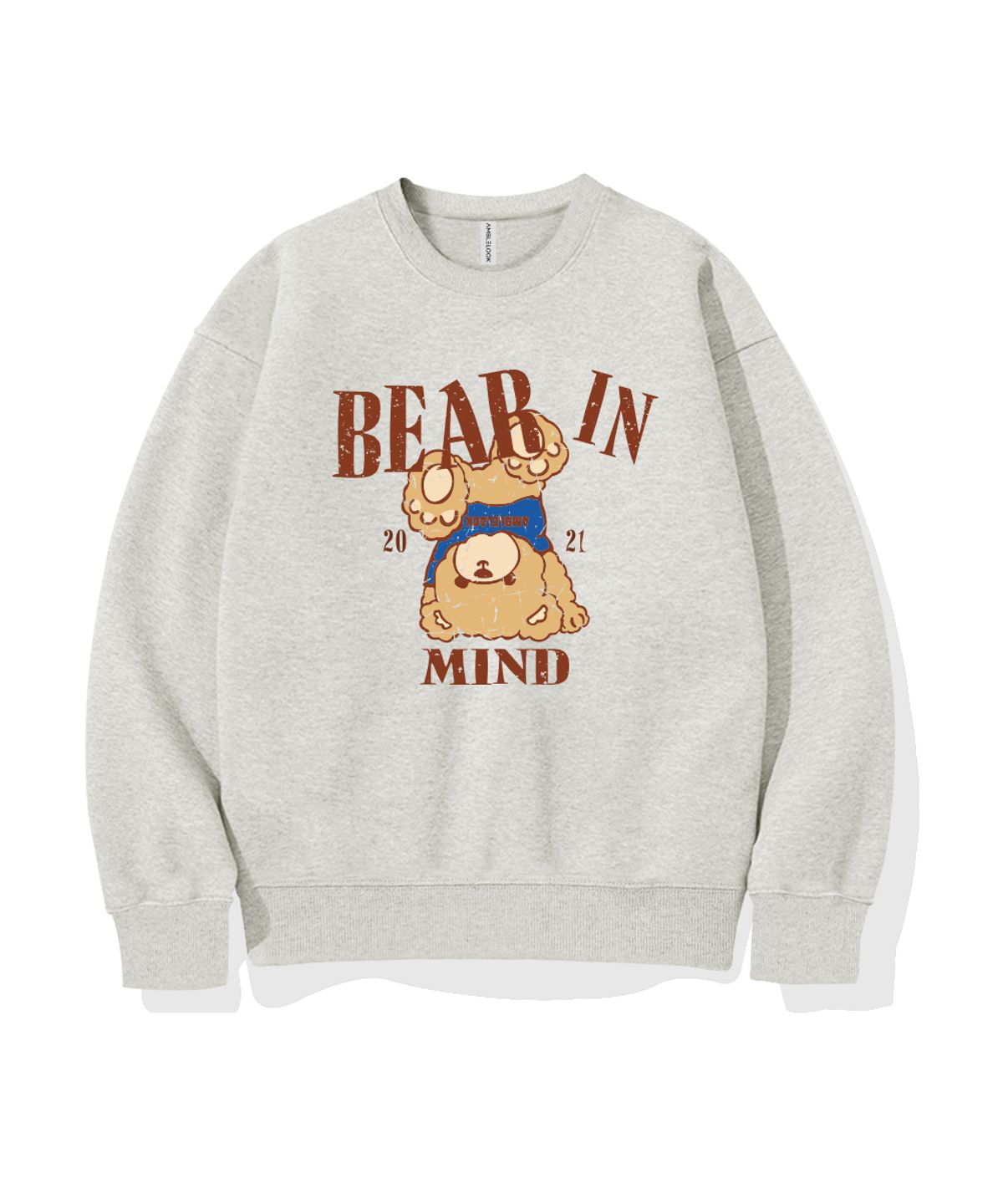 엠블룩(AMBLELOOK) 레귤러 스웨트셔츠 BEAR IN MIND (3color)
