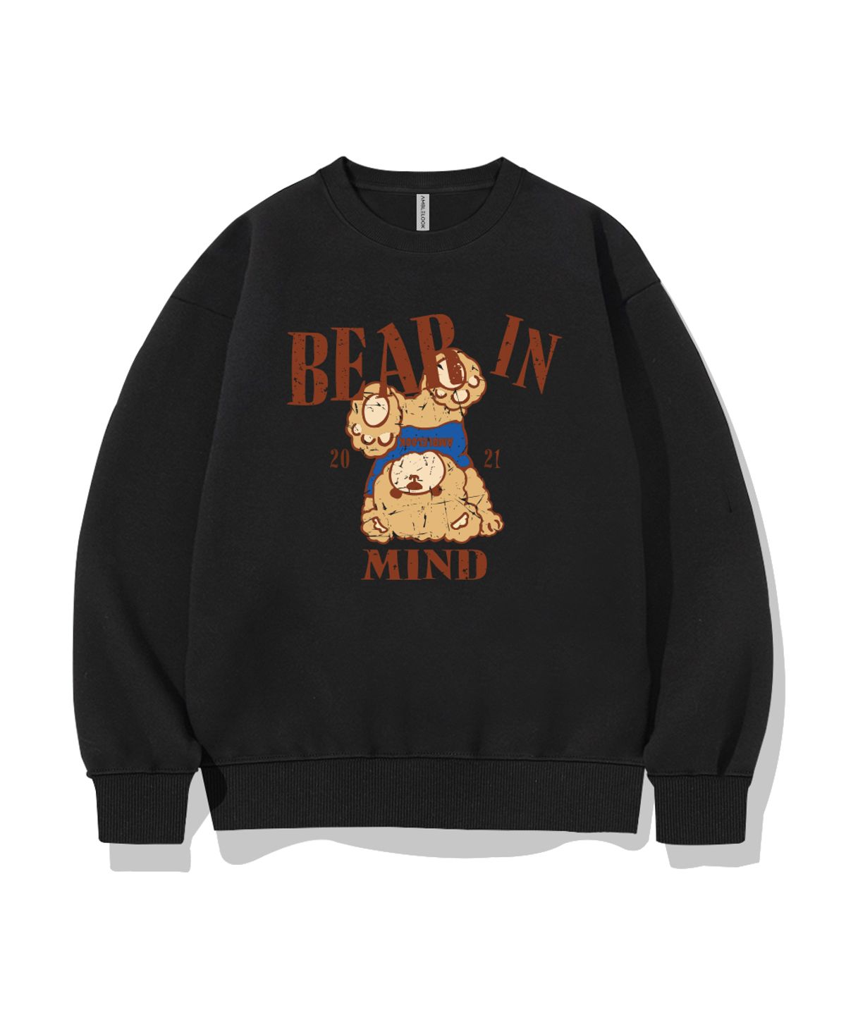 엠블룩(AMBLELOOK) 레귤러 스웨트셔츠 BEAR IN MIND (3color)