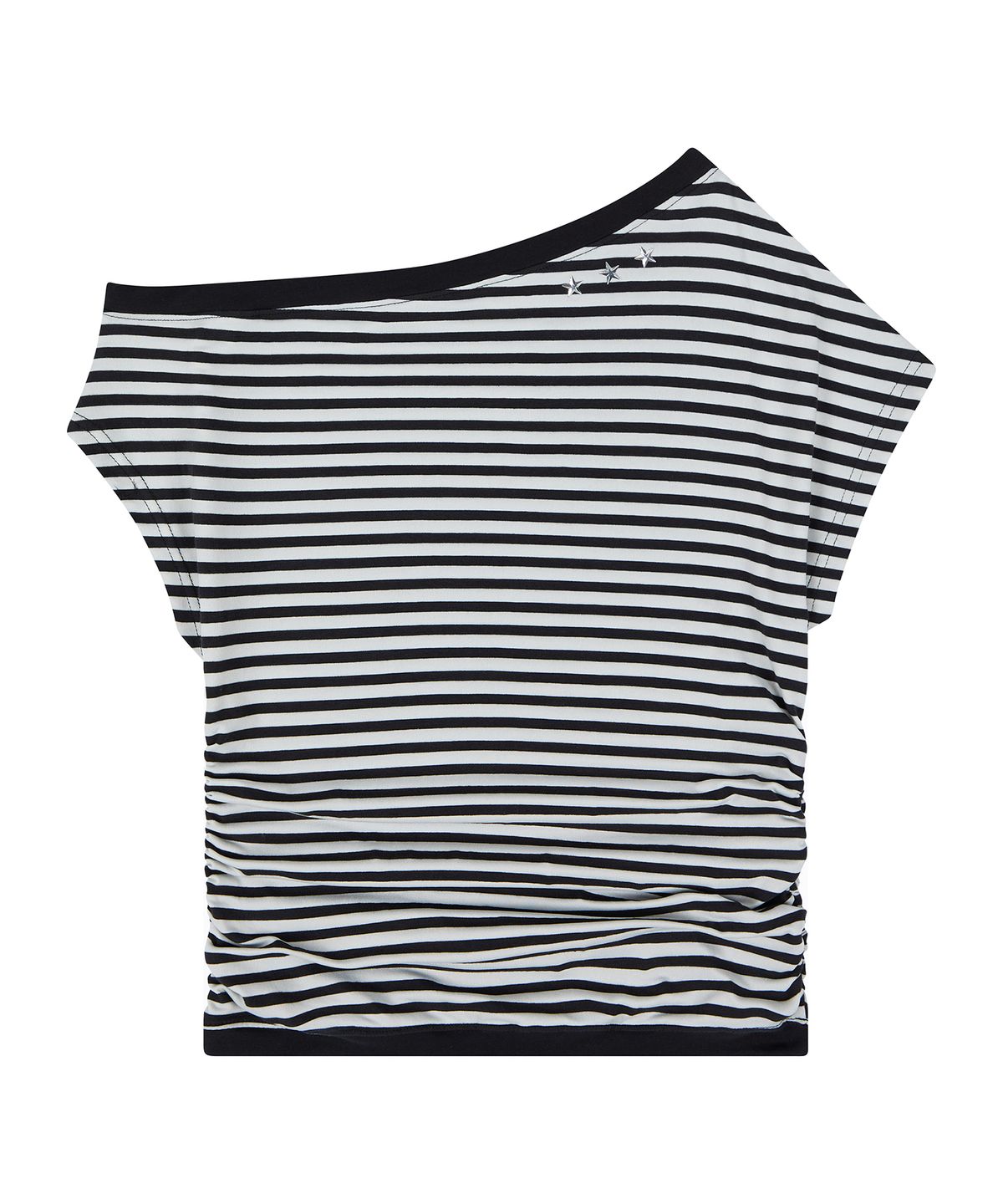 라티젠(LARTIGENT) L26 ONE-SHOULDER BOATNECK TOP(STRIPE)