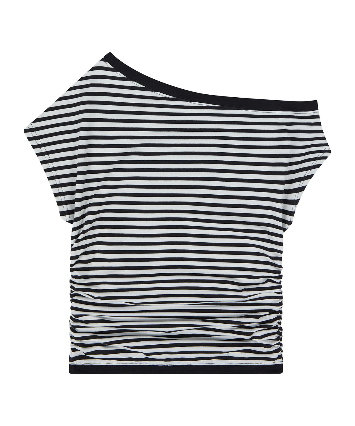 라티젠(LARTIGENT) L26 ONE-SHOULDER BOATNECK TOP(STRIPE)