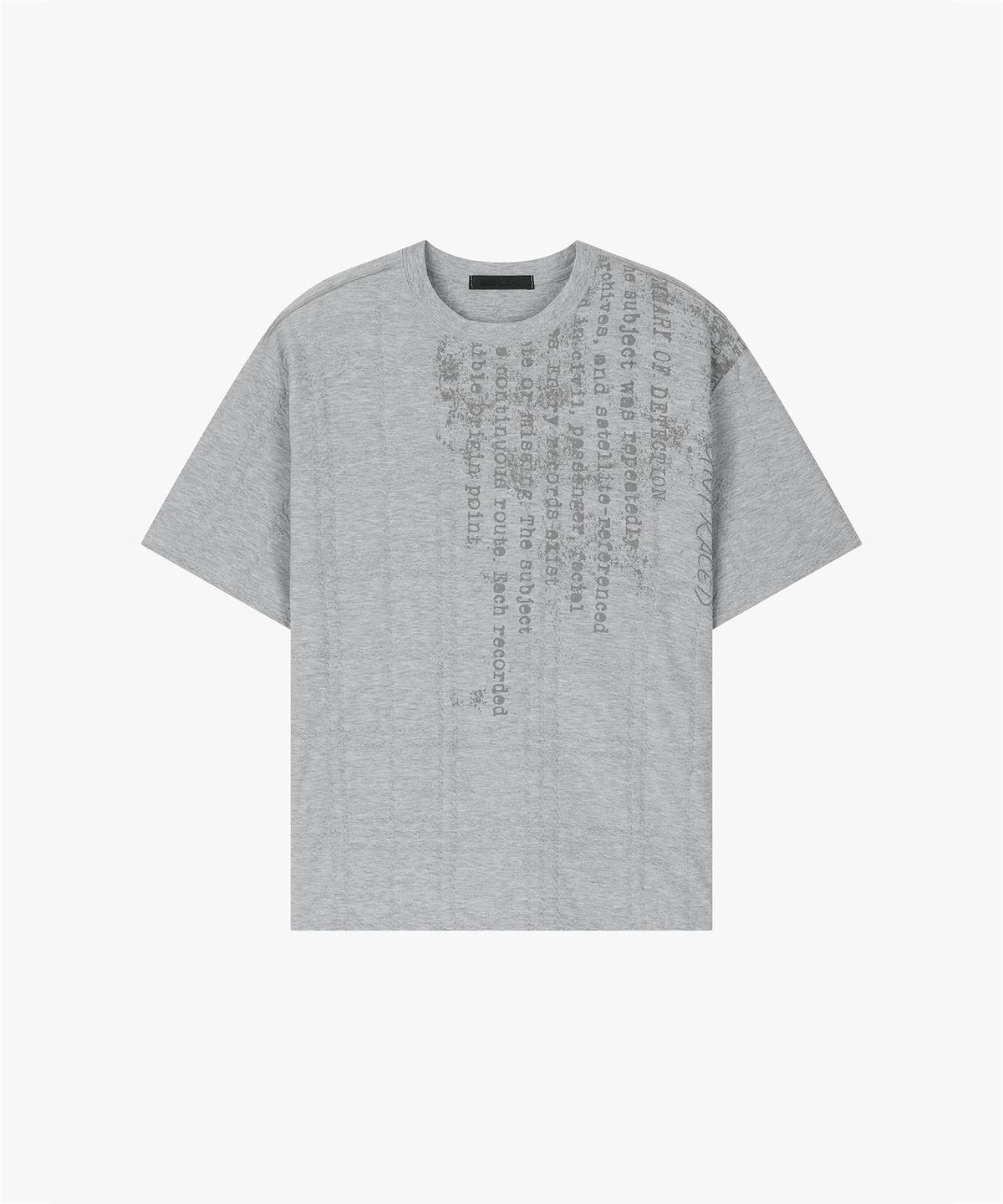 엔드릭스(EDLIX) Redact Check Jacquard T-Shirt (Gray)
