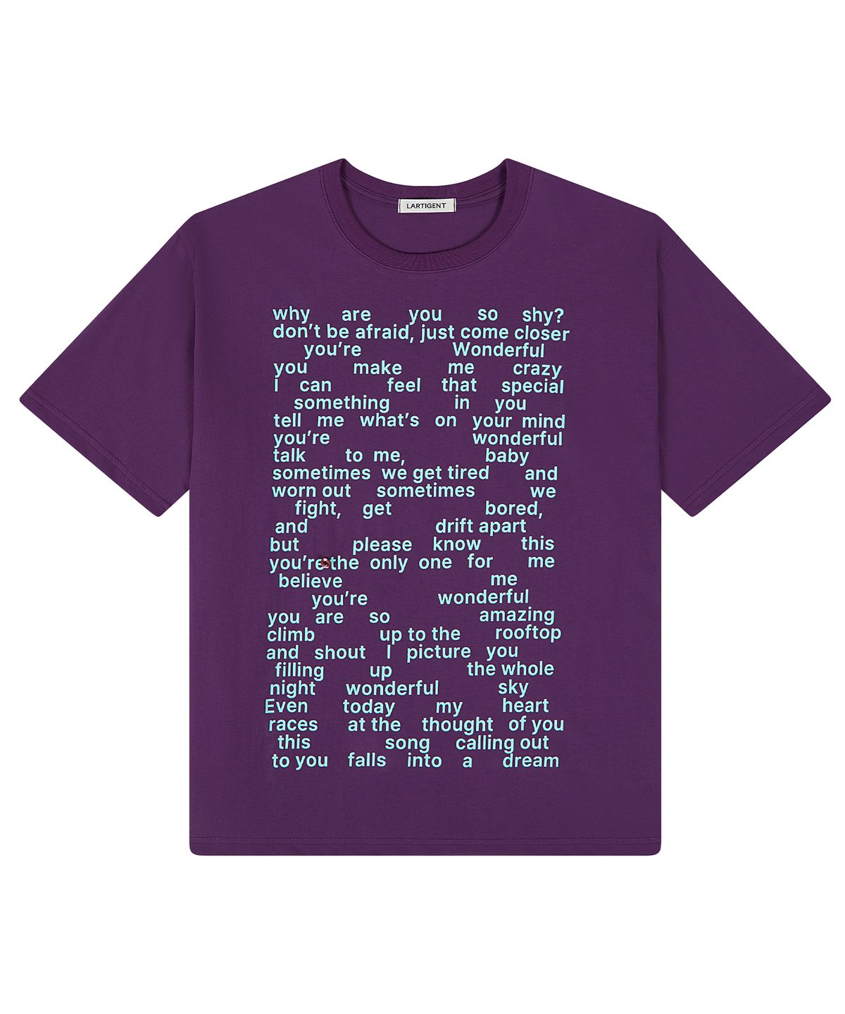 라티젠(LARTIGENT) L26 WONDERFUL T-SHIRT(PURPLE)