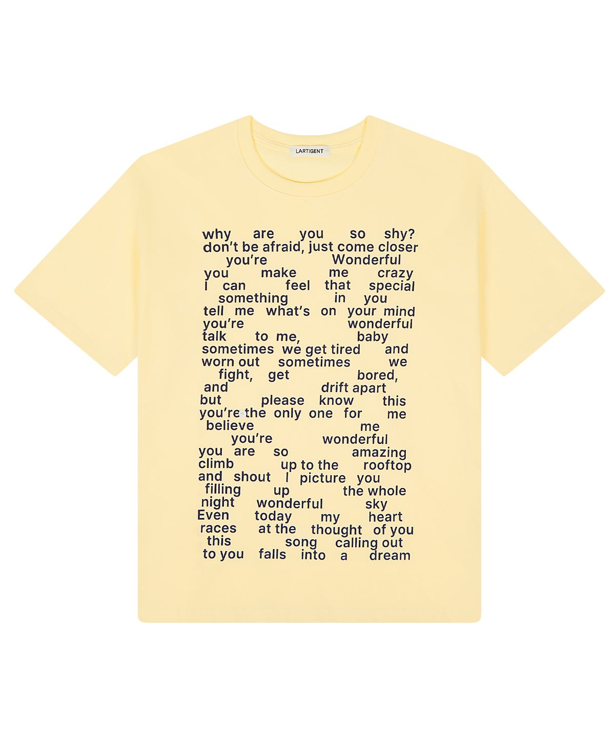 라티젠(LARTIGENT) L26 WONDERFUL T-SHIRT(YELLOW)