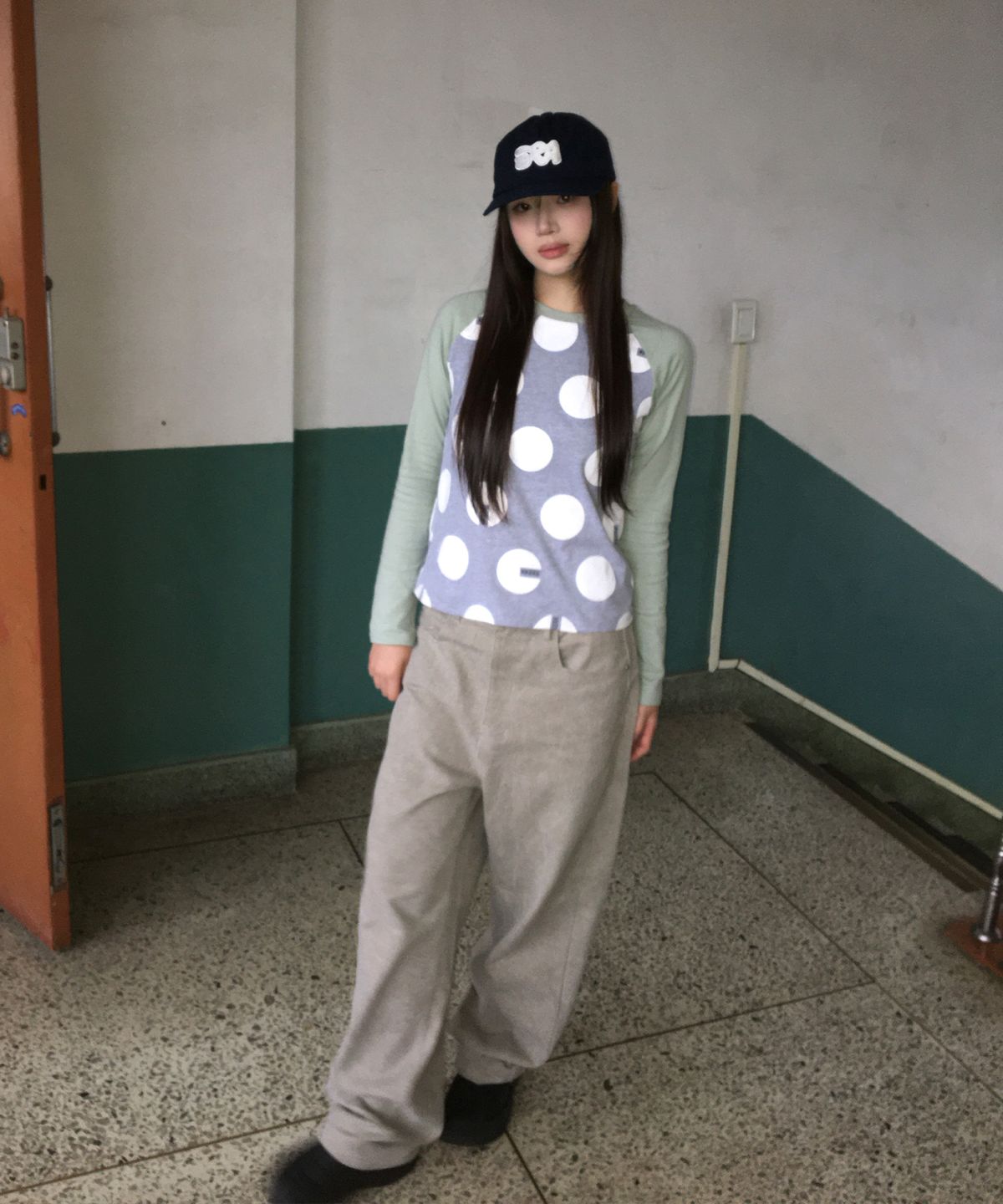 케이케이이이이(KKEEE) 빅도트 나그랑 긴팔티(2color)