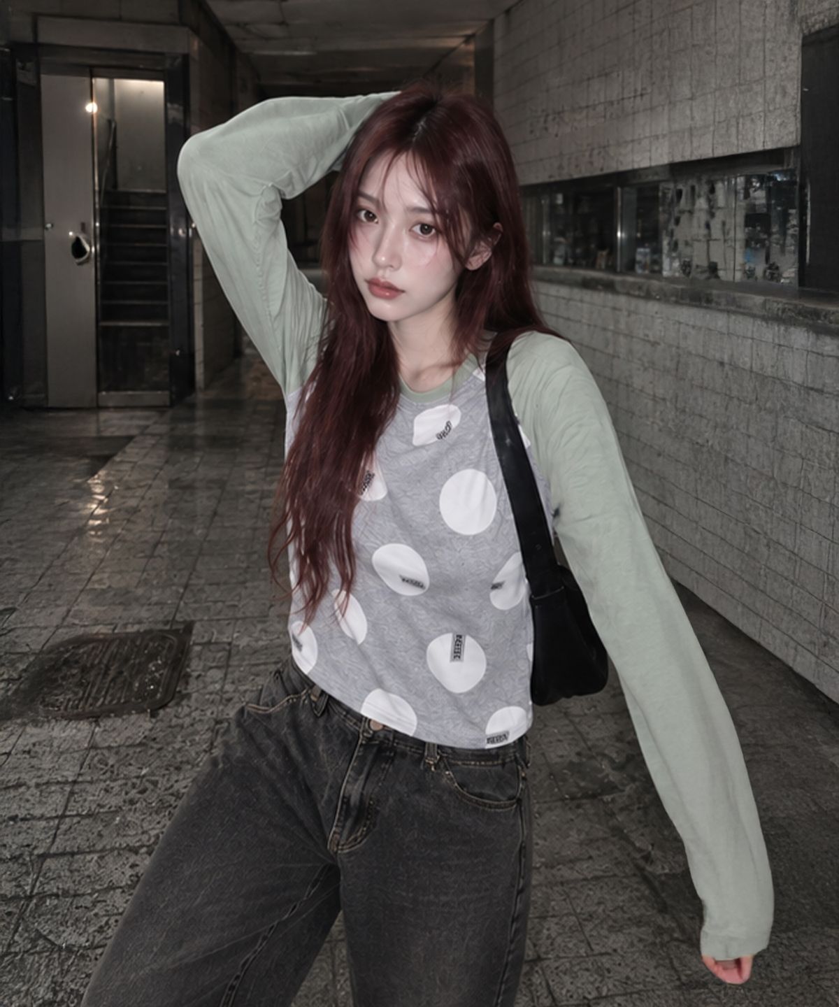 케이케이이이이(KKEEE) 빅도트 나그랑 긴팔티(2color)