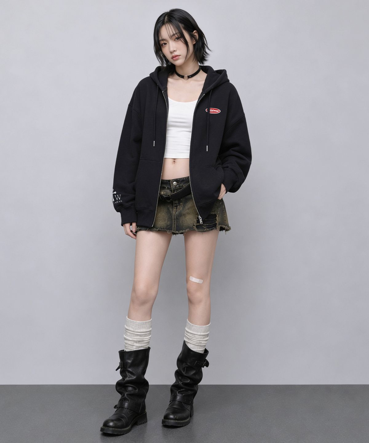 아티스트웨어(ARTISTWEAR) 블랙본클럽 후드집업 - 2COLOR