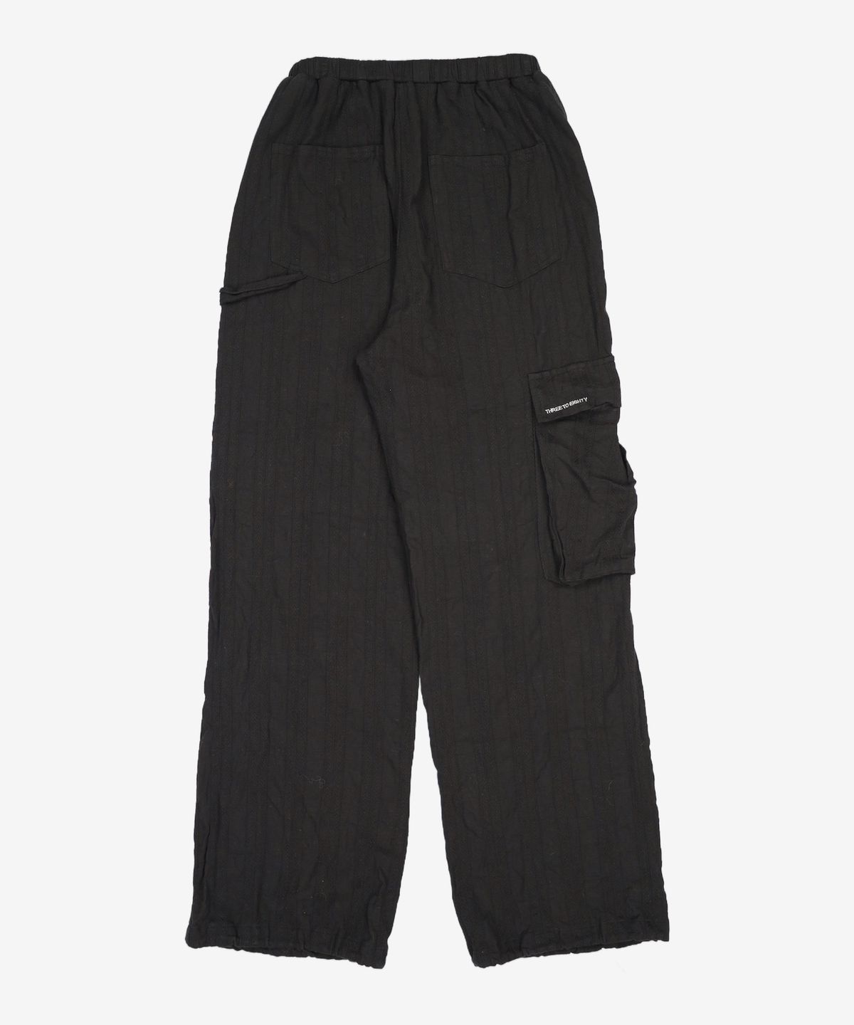 쓰리투에이티(THREE TO EIGHTY) LACE ROLLED CARGO PANTS BLACK OS