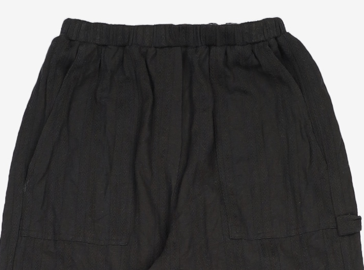 쓰리투에이티(THREE TO EIGHTY) LACE ROLLED CARGO PANTS BLACK OS