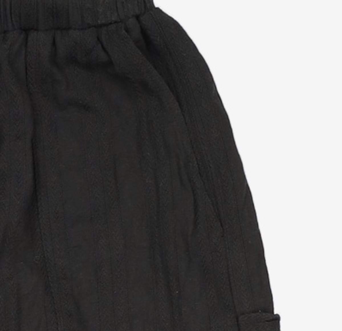 쓰리투에이티(THREE TO EIGHTY) LACE ROLLED CARGO PANTS BLACK OS