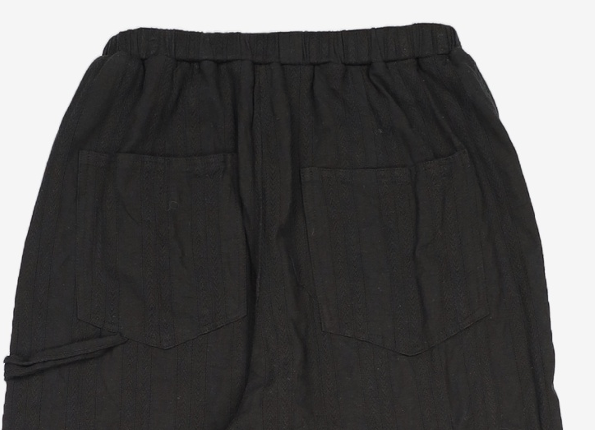 쓰리투에이티(THREE TO EIGHTY) LACE ROLLED CARGO PANTS BLACK OS