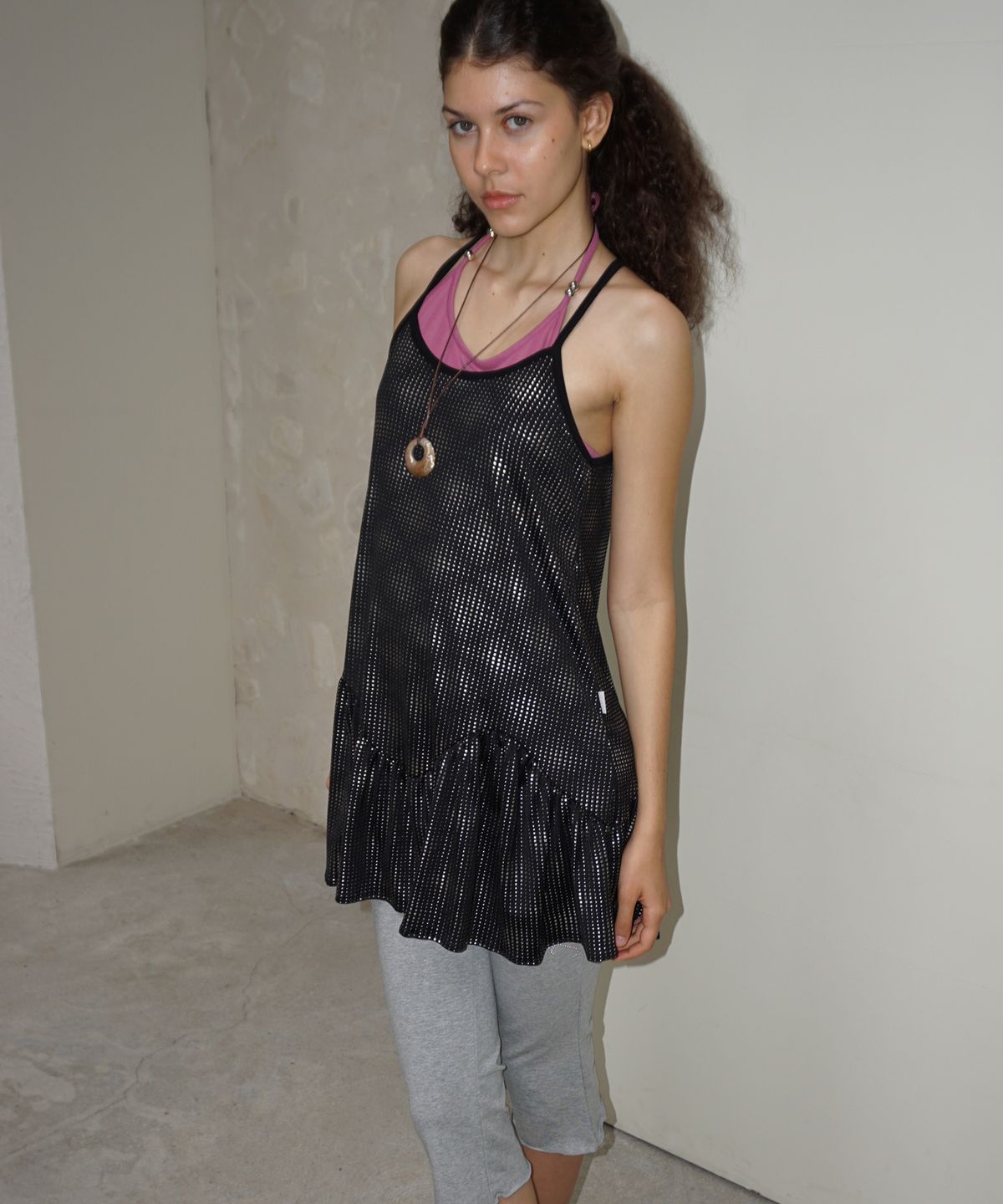 떨스티클럽(THIRSTYCLUB) Glitter mini dress - Black