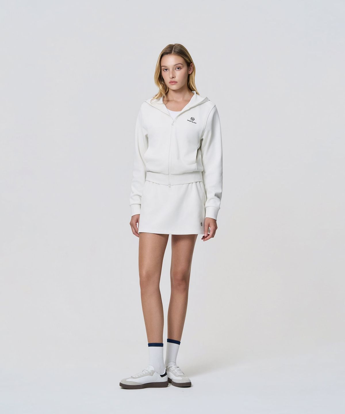 세르지오 타키니(SERGIO TACCHINI) W 버터쭈리 후드 집업 (Ivory)