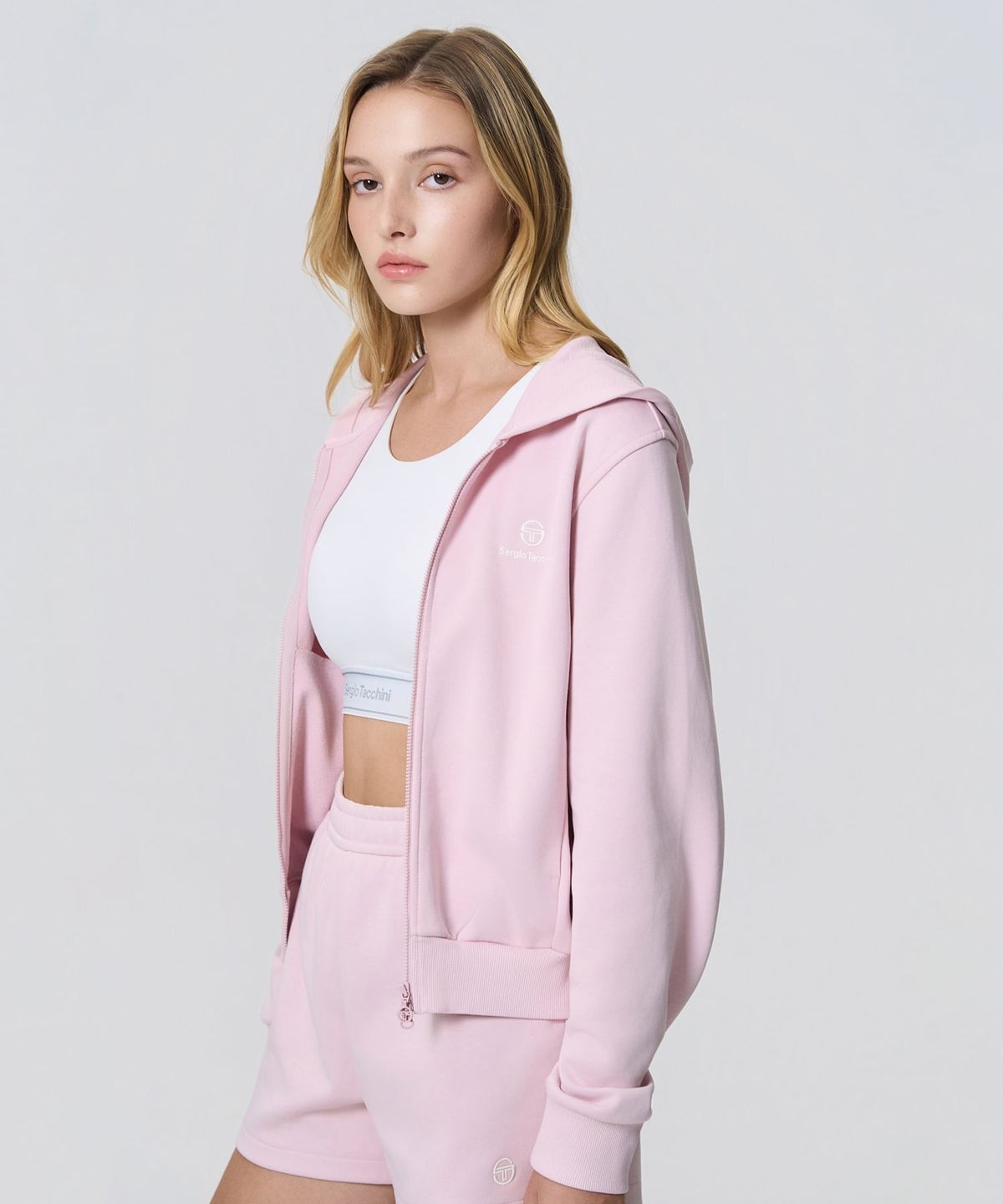 세르지오 타키니(SERGIO TACCHINI) W 버터쭈리 후드 집업 (L.Pink)