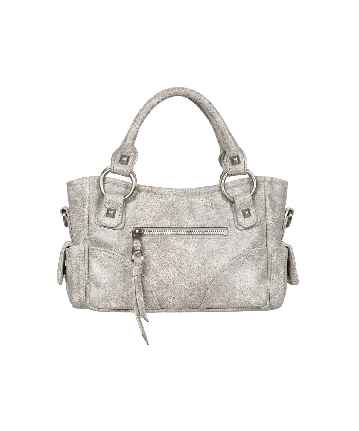 이우가마카라스(IUGAMAKARAS) Studded Leather Micro Shoulder Bag (Gray)