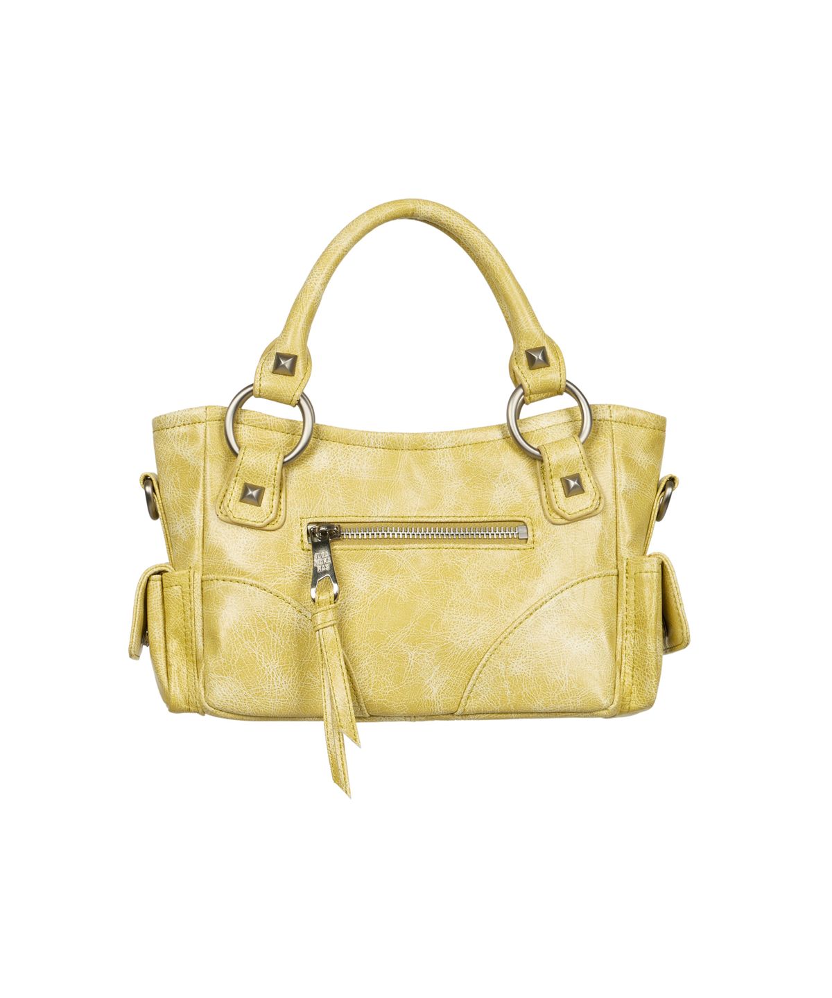 이우가마카라스(IUGAMAKARAS) Studded Leather Micro Shoulder Bag (Yellow)