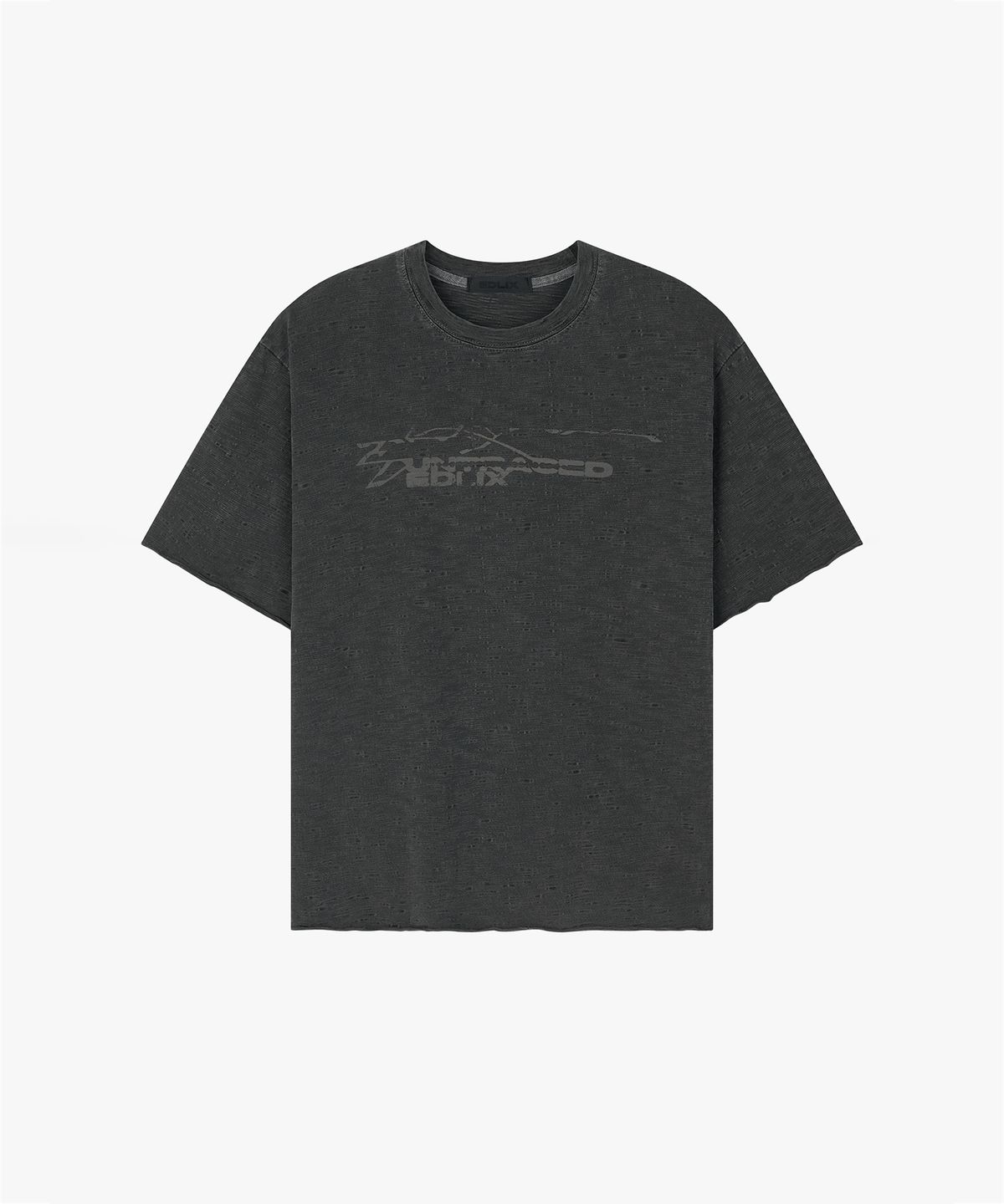 엔드릭스(EDLIX) Trace Raw Slub T-Shirt (Charcoal)