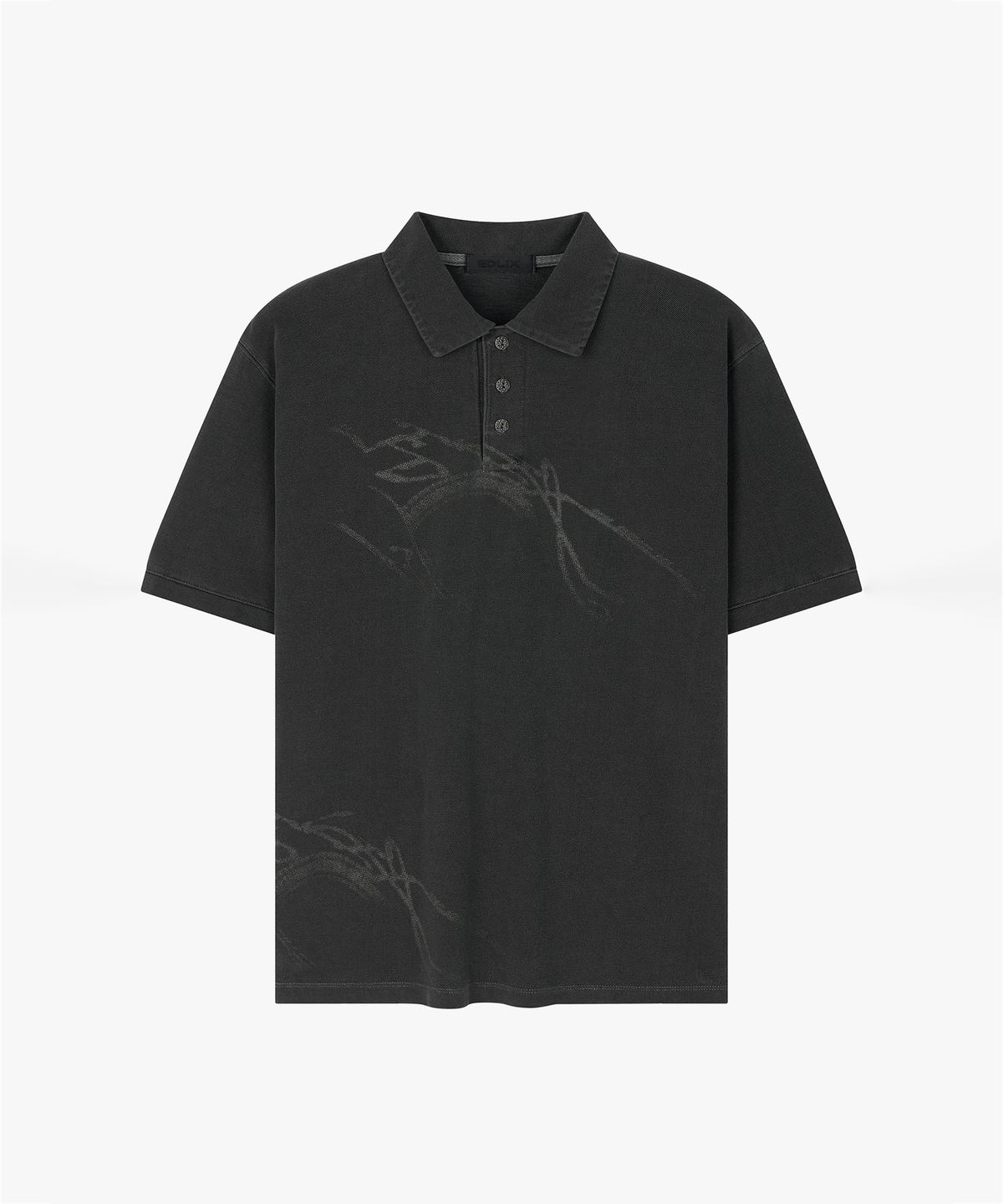 엔드릭스(EDLIX) Crest Washed PK T-Shirts (Charcoal)