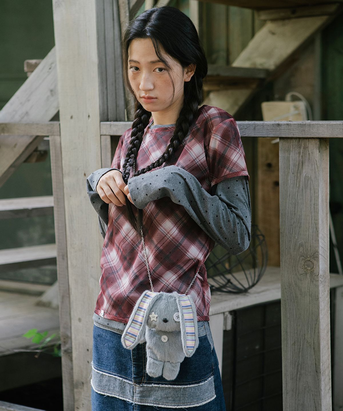 카비시(CAVISH) BUNNY MINI BAG GREY(CV2GFFAB41A)