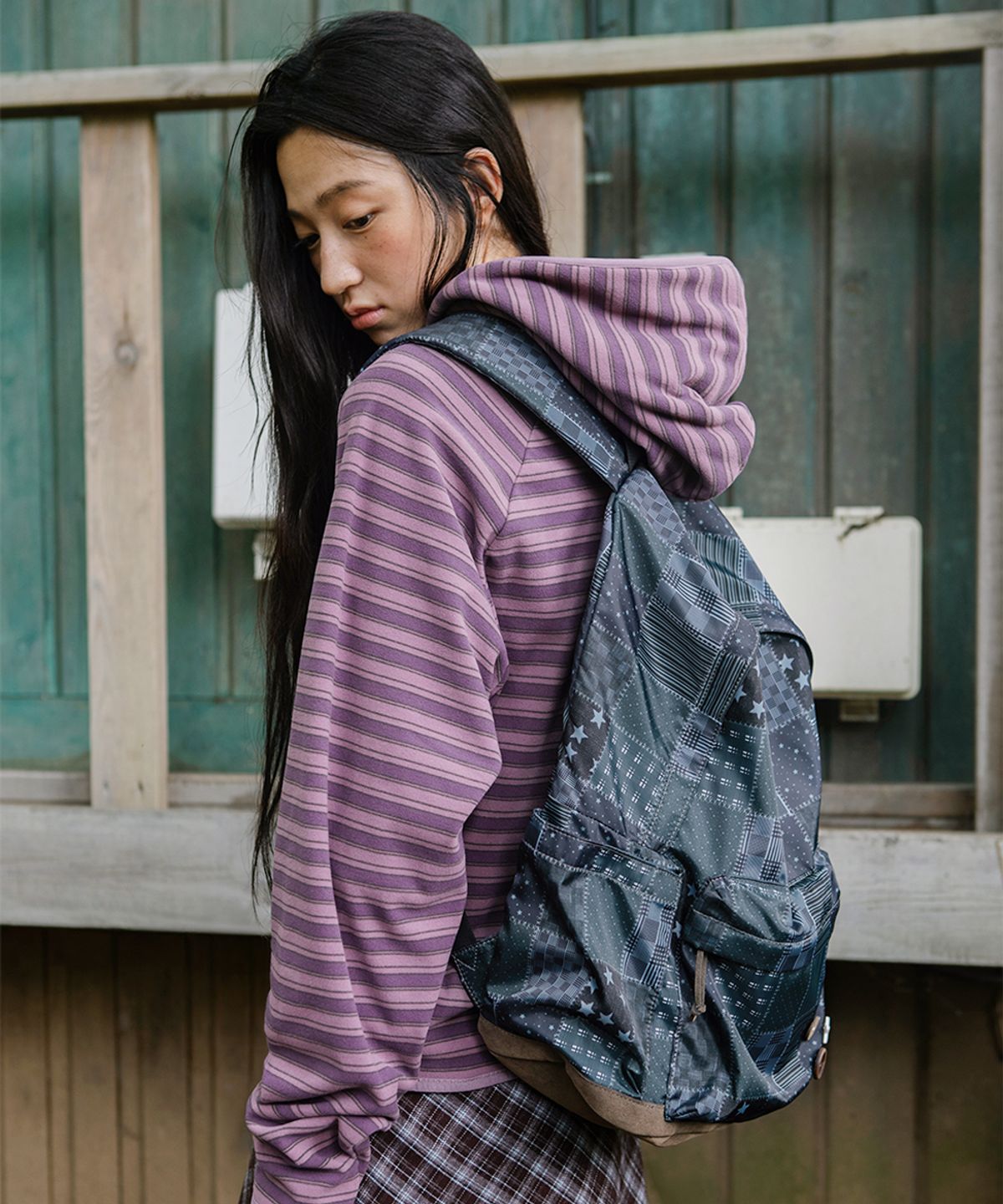 카비시(CAVISH) PATCHWORK BACKPACK BLACK(CV2GFUAB42A)