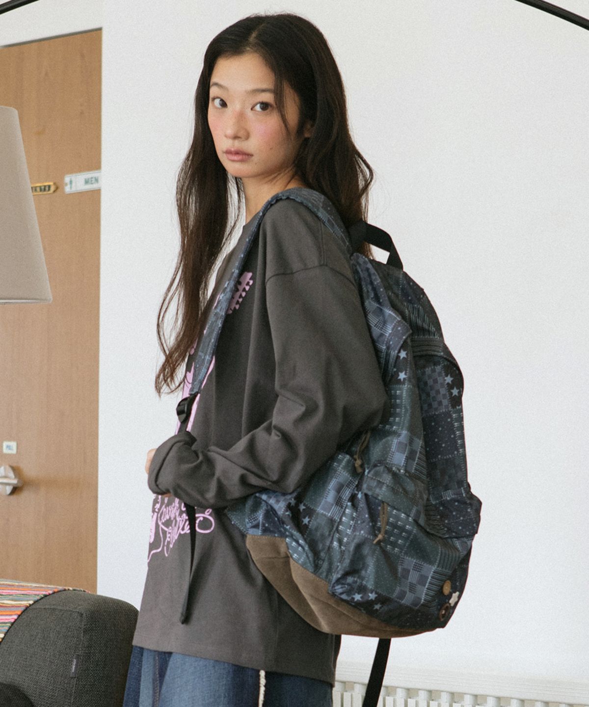 카비시(CAVISH) PATCHWORK BACKPACK BLACK(CV2GFUAB42A)