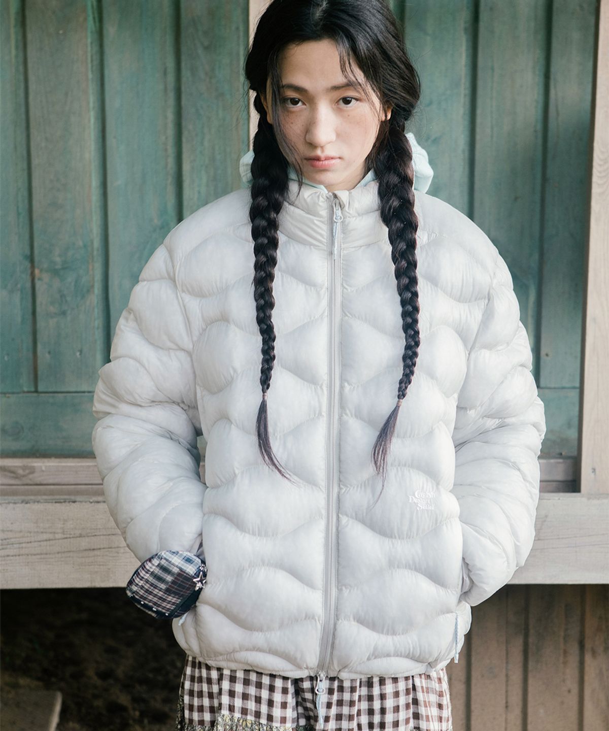 카비시(CAVISH) SOFT AIR HIGH-NECK PADDED JACKET GREY(CV2GFUB902A)