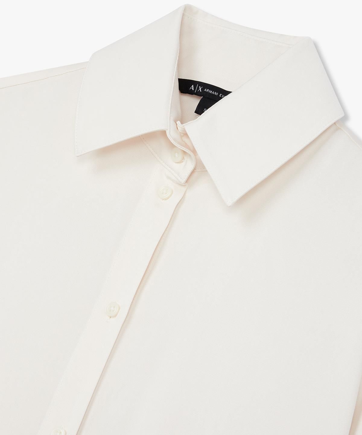 아르마니 익스체인지(ARMANI EXCHANGE) 여성 레이온 롱 슬리브 셔츠 _크림_A425120502