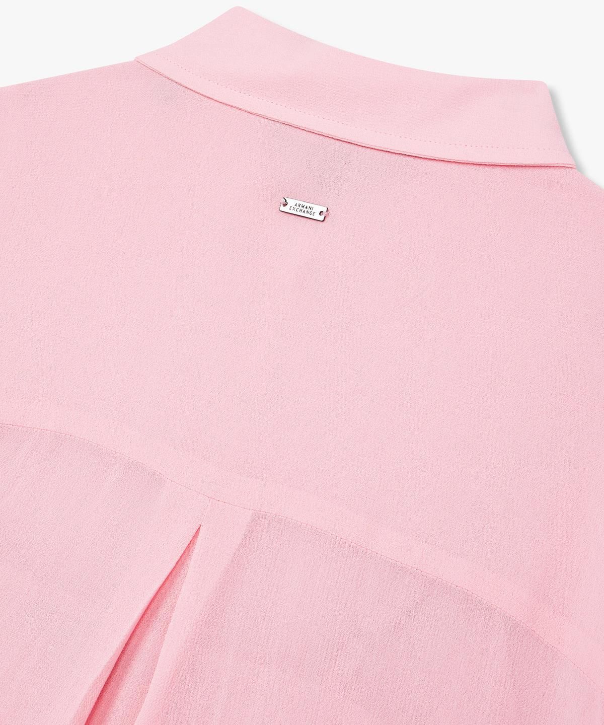 아르마니 익스체인지(ARMANI EXCHANGE) 여성 드롭숄더 레이온 셔츠 _핑크_A425120508