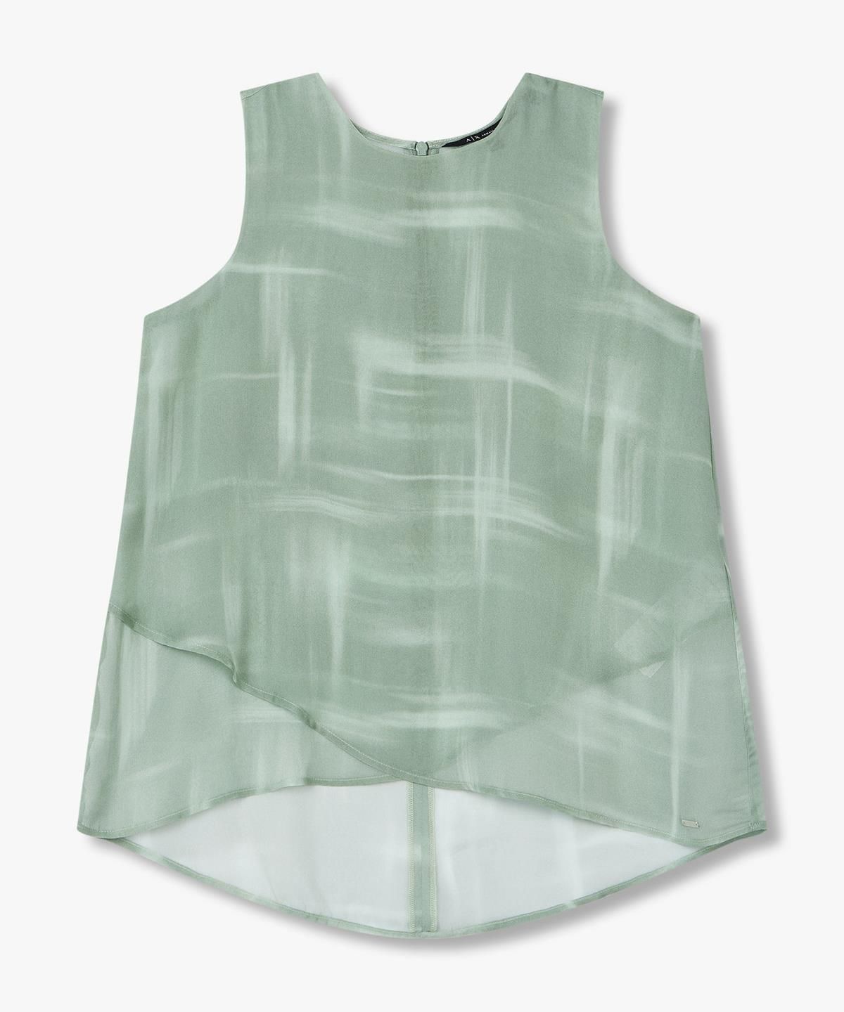 아르마니 익스체인지(ARMANI EXCHANGE) 여성 레이온 슬리브리스 셔츠 _라이트 그린_A425120501