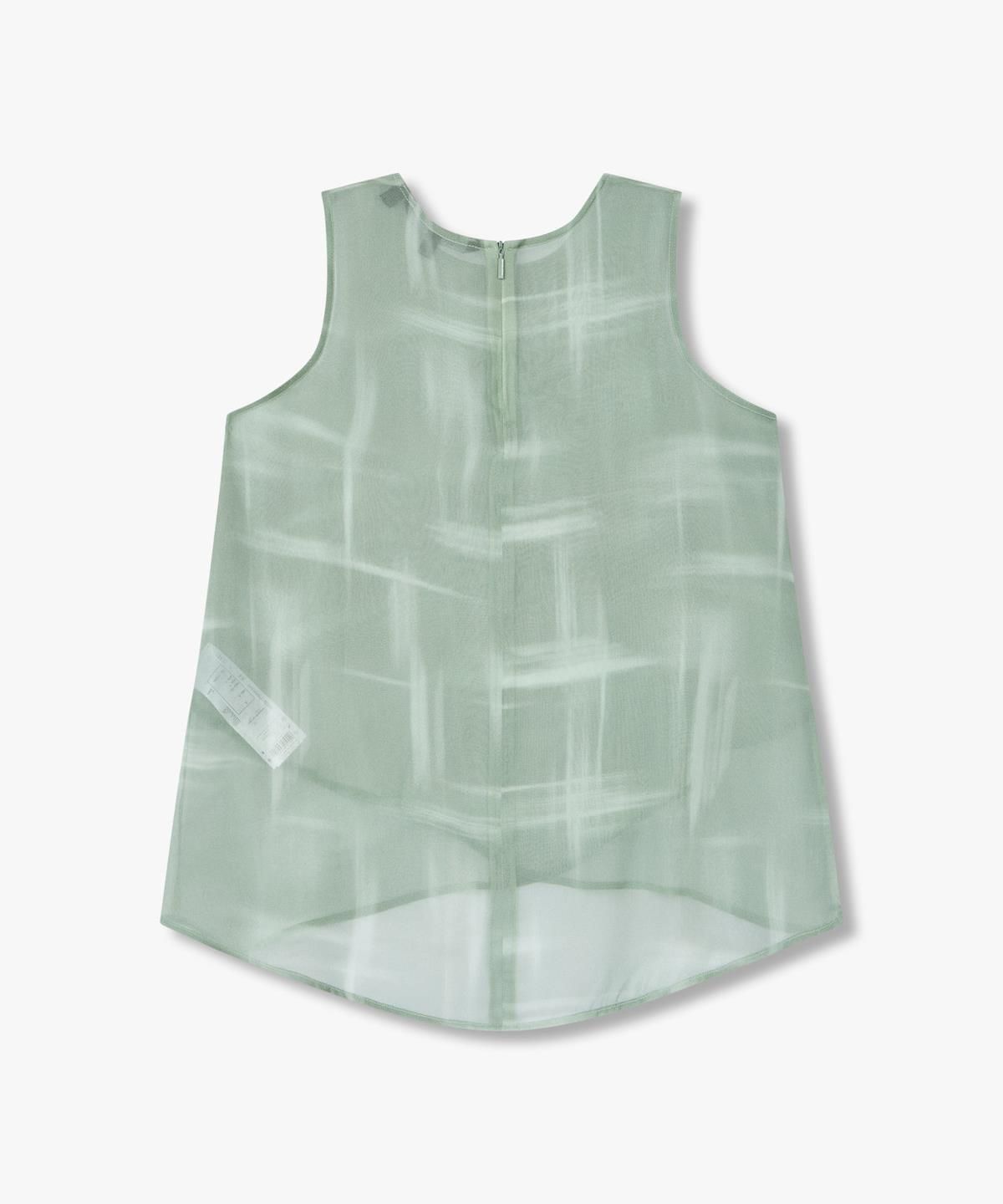 아르마니 익스체인지(ARMANI EXCHANGE) 여성 레이온 슬리브리스 셔츠 _라이트 그린_A425120501