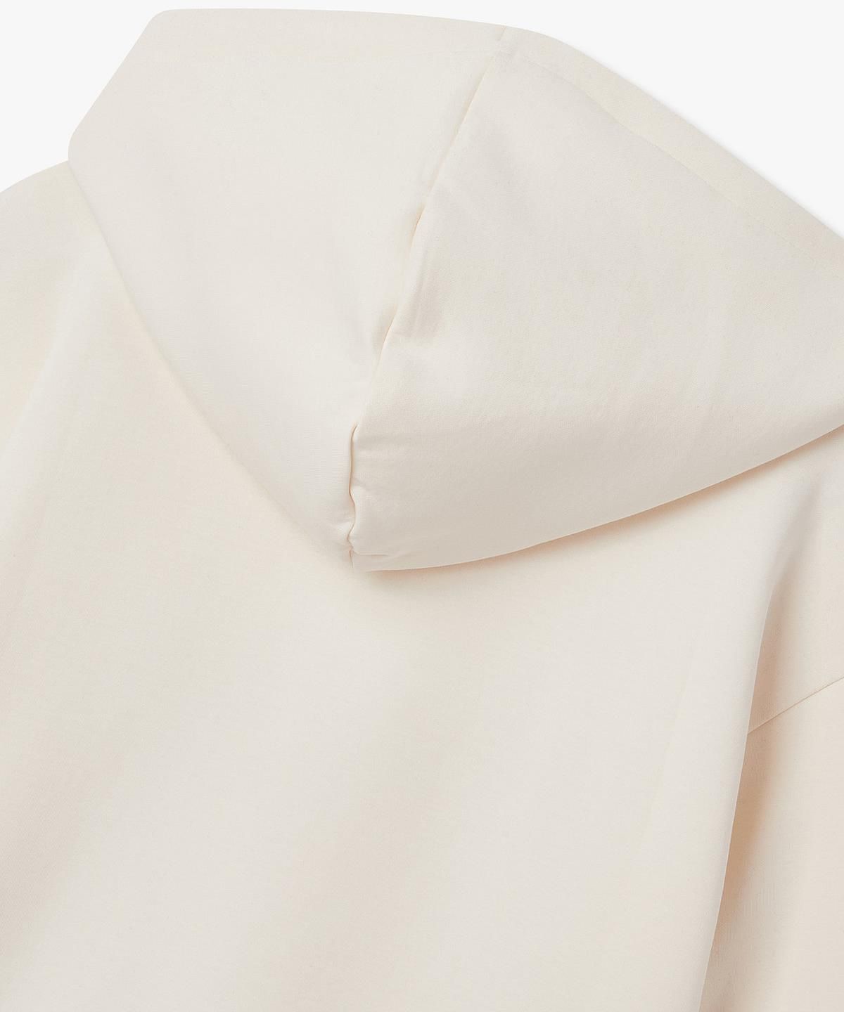 아르마니 익스체인지(ARMANI EXCHANGE) 여성 프론트 로고 본디드 후디 _크림_A426131503