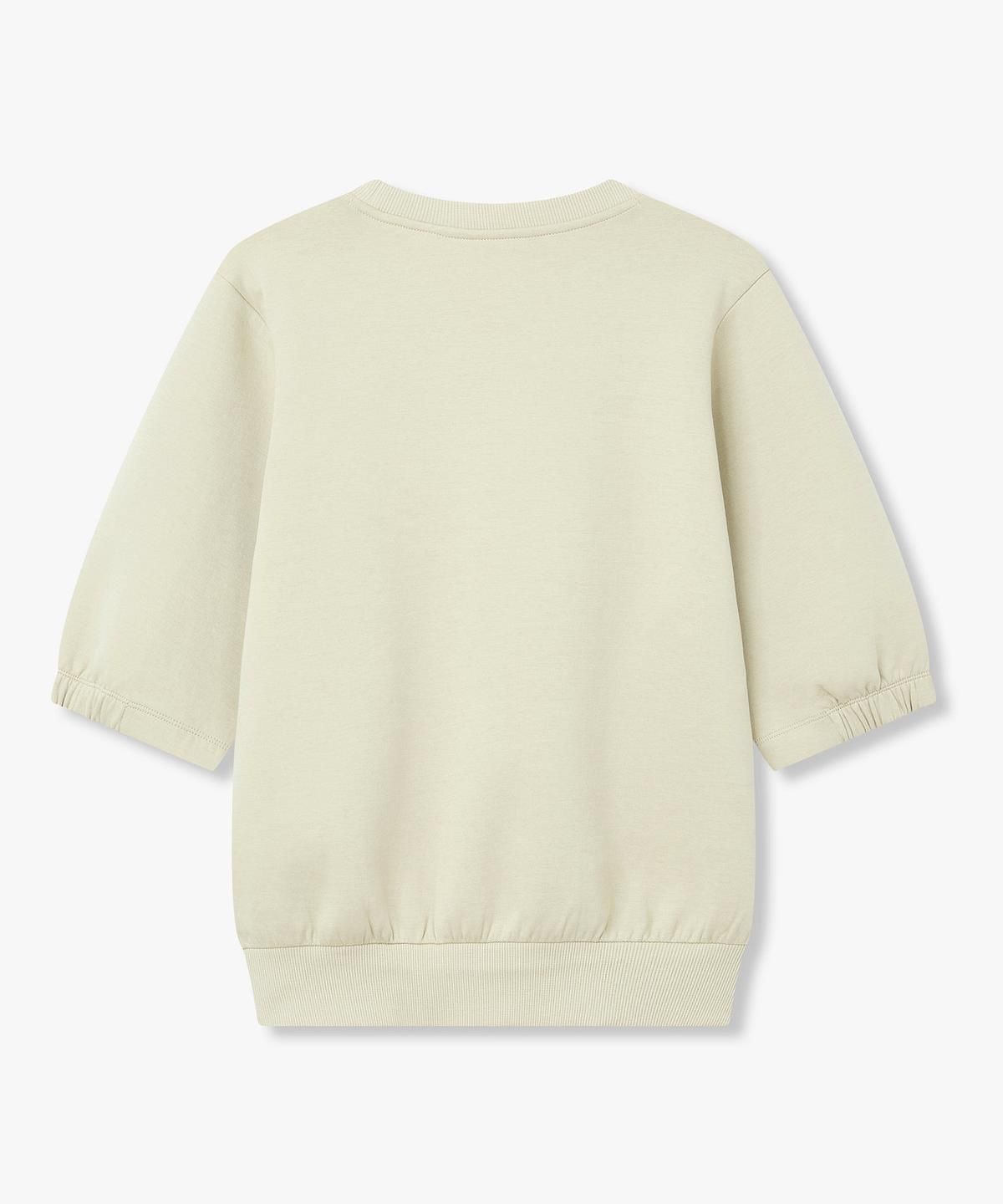 아르마니 익스체인지(ARMANI EXCHANGE) 여성 스트레치 숏 슬리브 스웨트셔츠 _베이지_A426131506