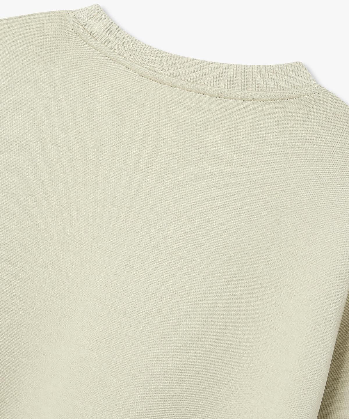 아르마니 익스체인지(ARMANI EXCHANGE) 여성 스트레치 숏 슬리브 스웨트셔츠 _베이지_A426131506