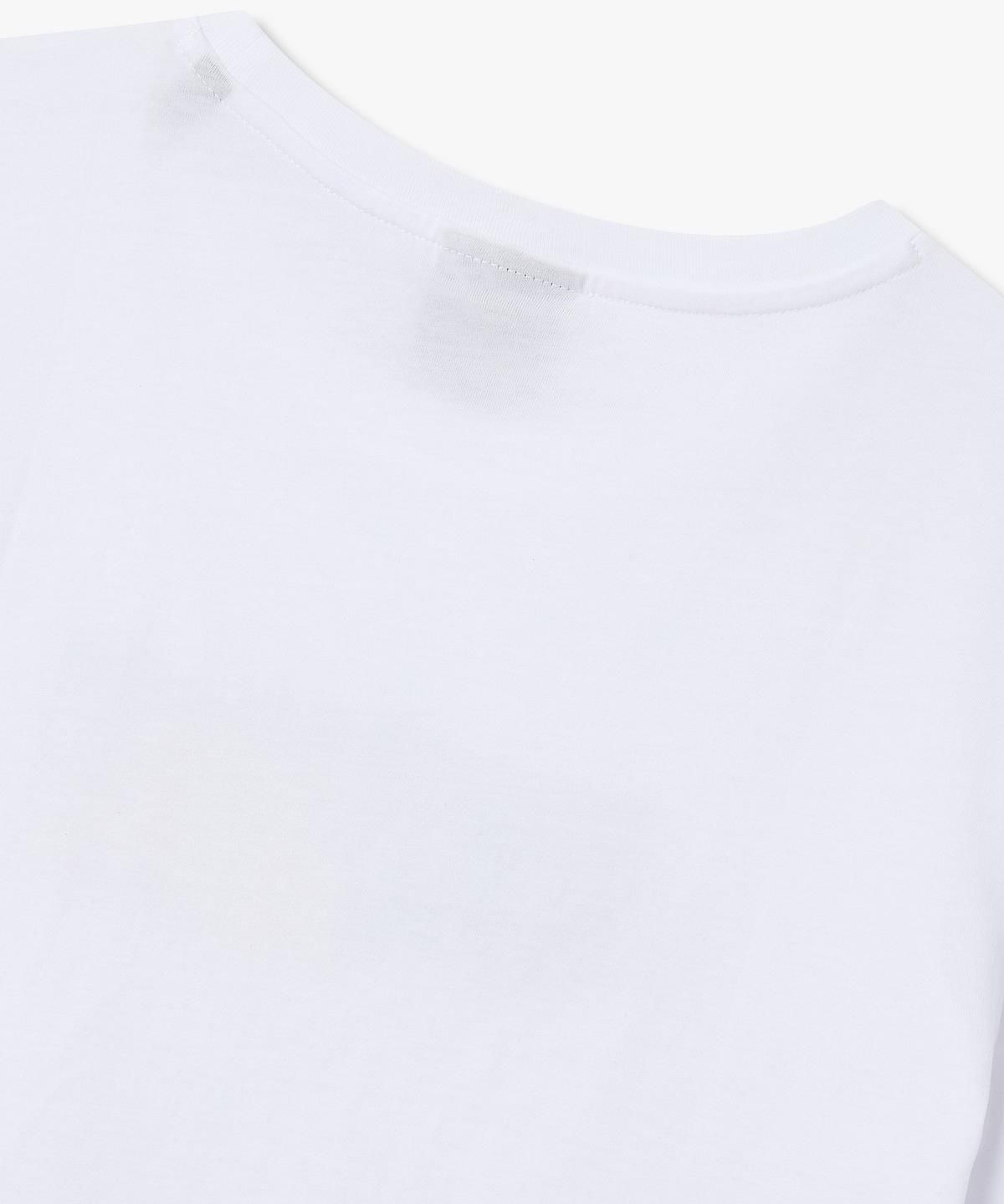 아르마니 익스체인지(ARMANI EXCHANGE) 여성 글리터 로고 크루넥 티셔츠 _화이트_A426130505