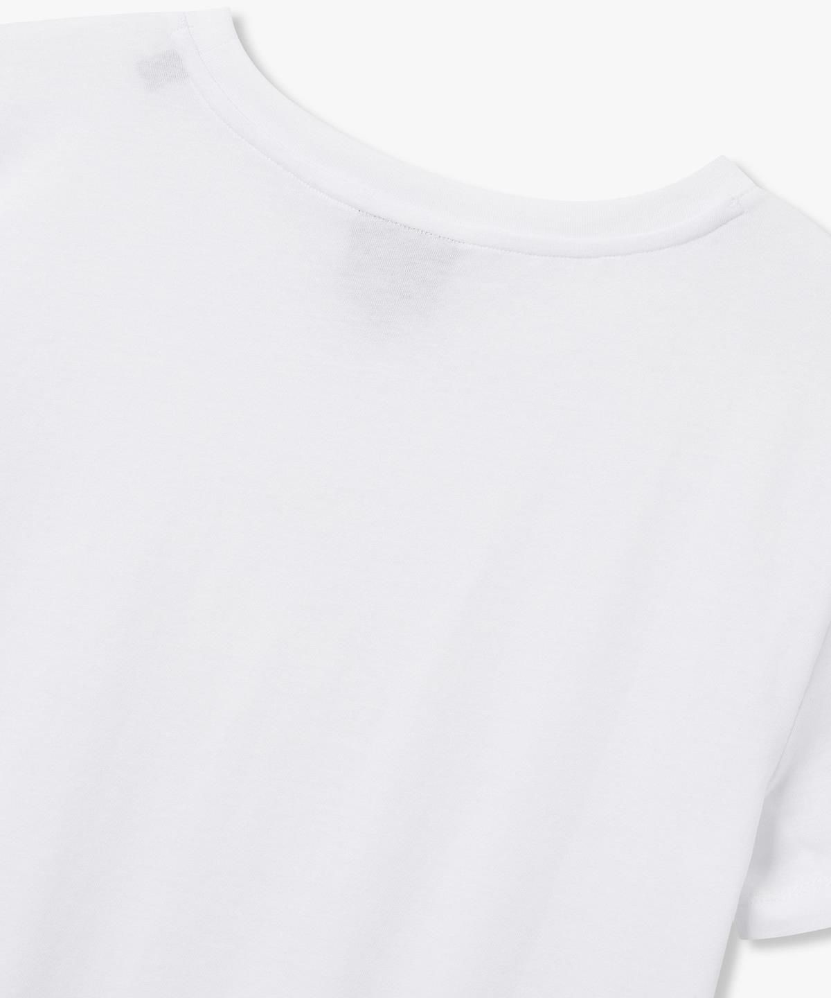 아르마니 익스체인지(ARMANI EXCHANGE) 여성 로고 라벨 크루넥 티셔츠 _화이트_A426130514