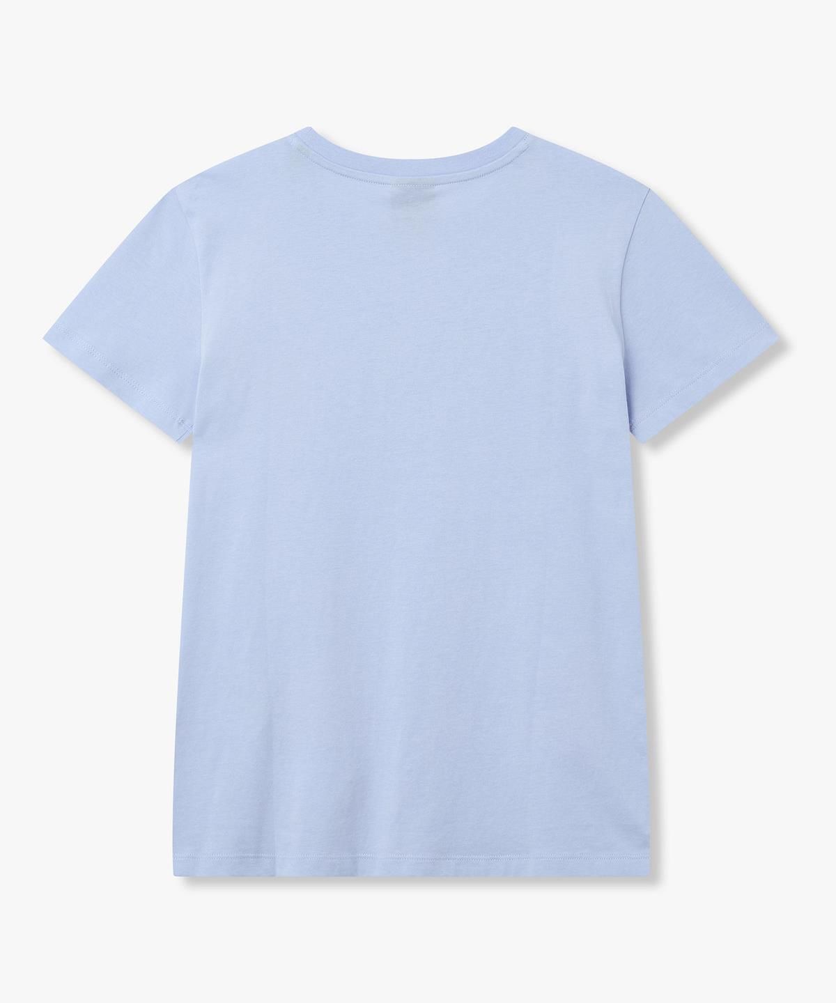 아르마니 익스체인지(ARMANI EXCHANGE) 여성 크리스탈 로고 티셔츠 _스카이블루_A426130528