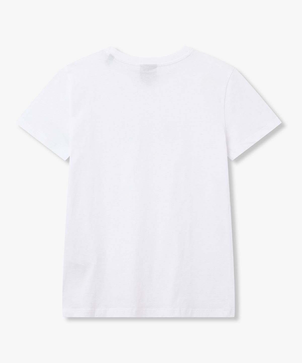 아르마니 익스체인지(ARMANI EXCHANGE) 여성 크리스탈 로고 티셔츠 _오프 화이트_A426130527