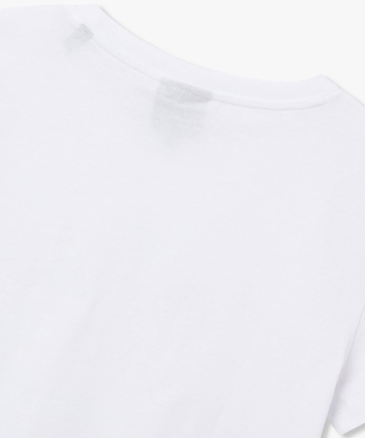 아르마니 익스체인지(ARMANI EXCHANGE) 여성 크리스탈 로고 티셔츠 _오프 화이트_A426130527