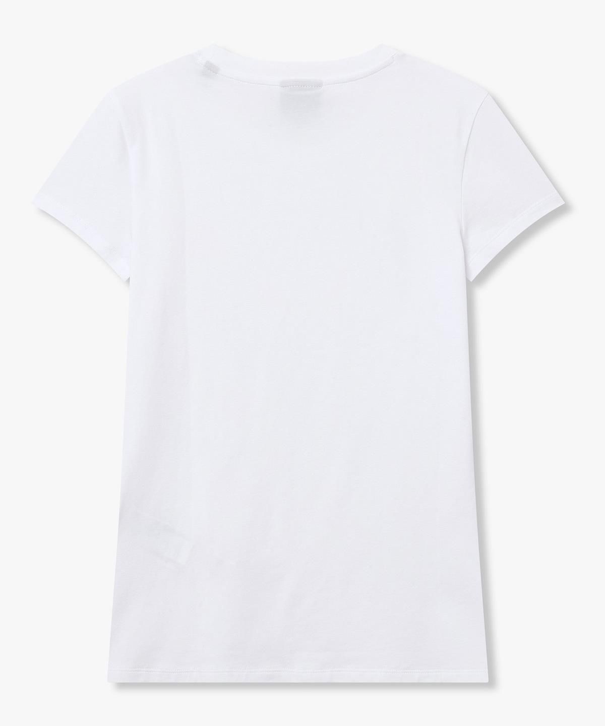 아르마니 익스체인지(ARMANI EXCHANGE) 여성 스트레치 슬림 핏 티셔츠 _화이트_A426130519