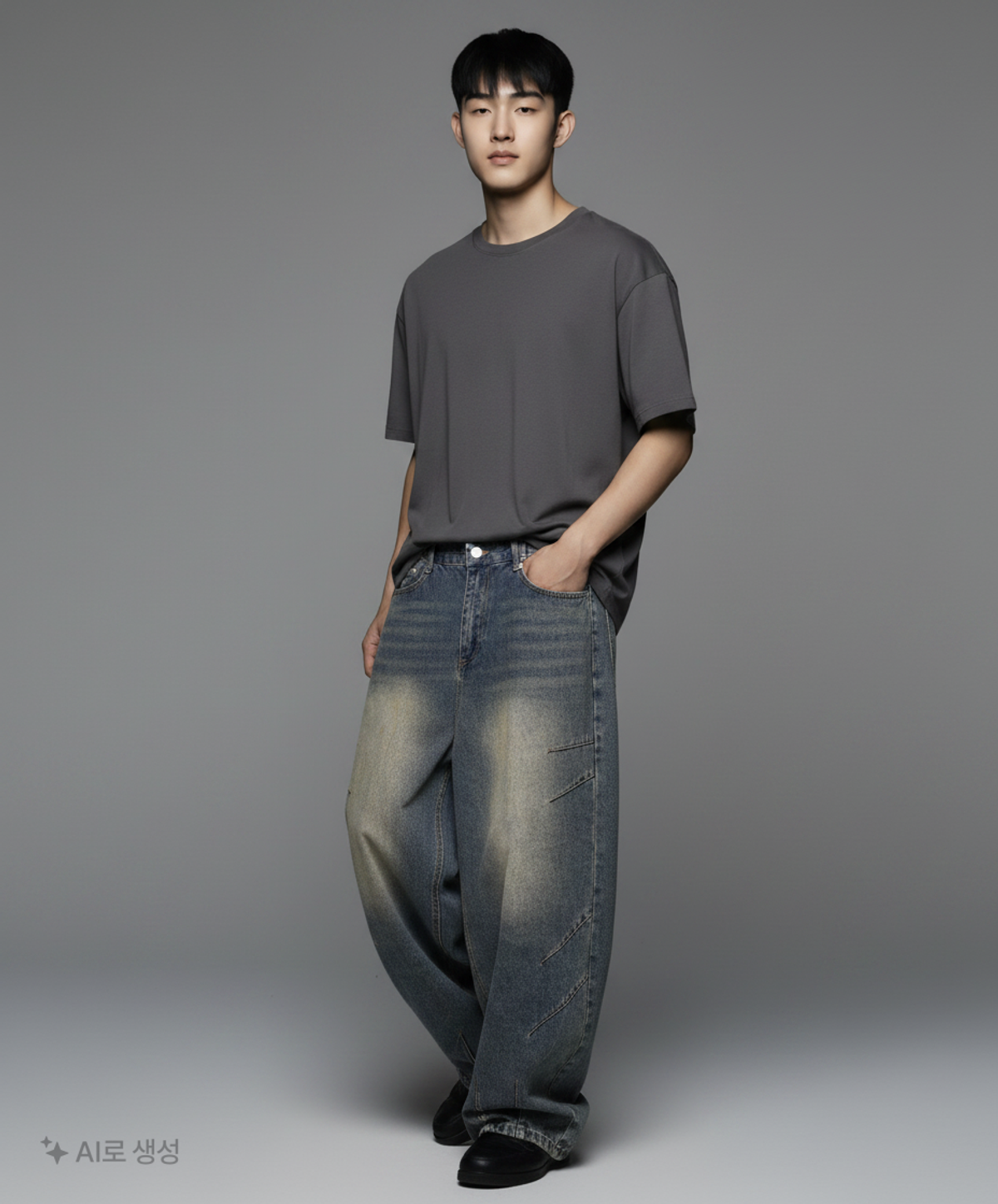 데케트(DECET) [크링클워싱]Balloon Wide Jeans DCPT055CRBlue 30