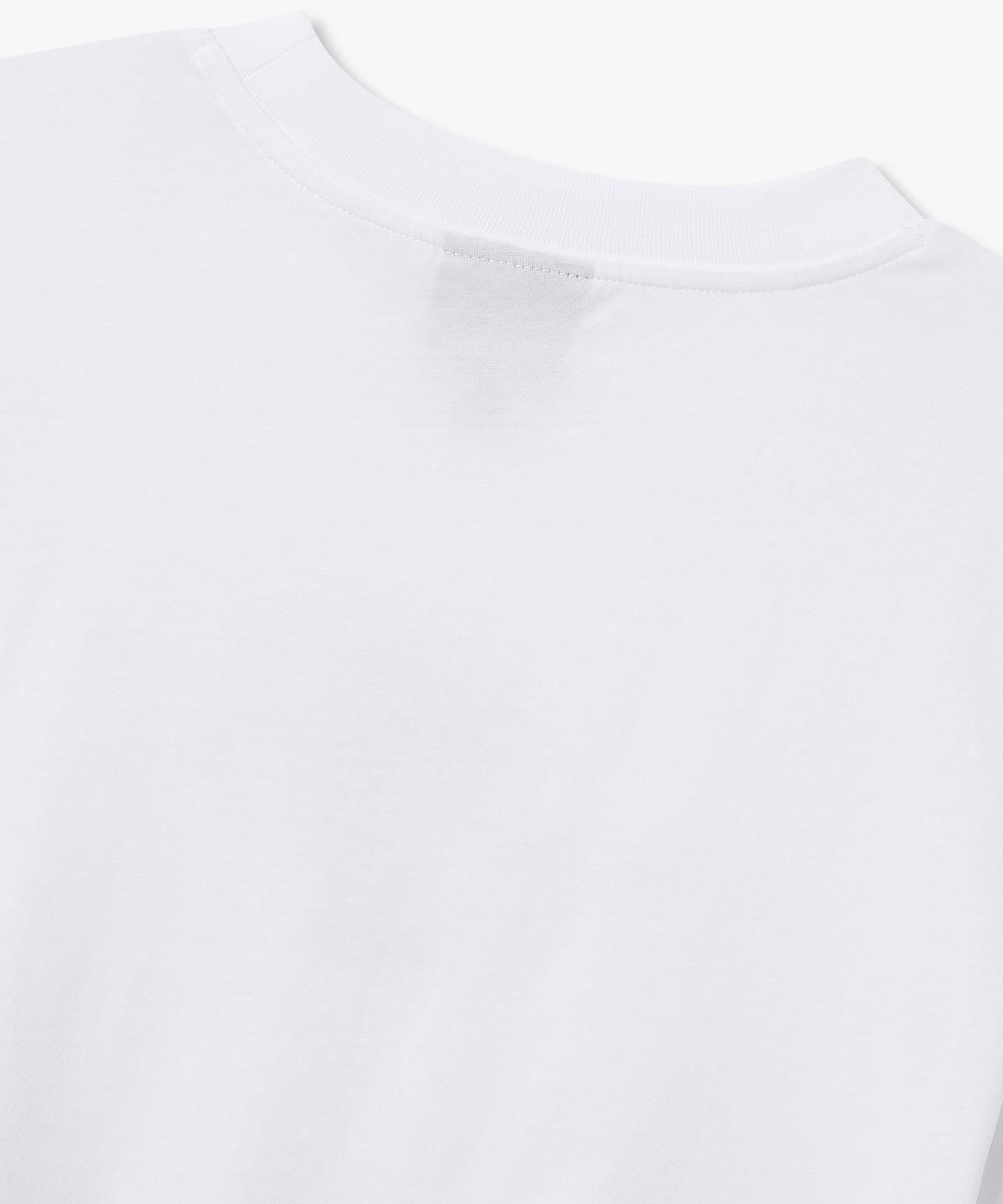 아르마니 익스체인지(ARMANI EXCHANGE) 여성 큐피트 앤 로고 프린트 티셔츠 _화이트_A426130512