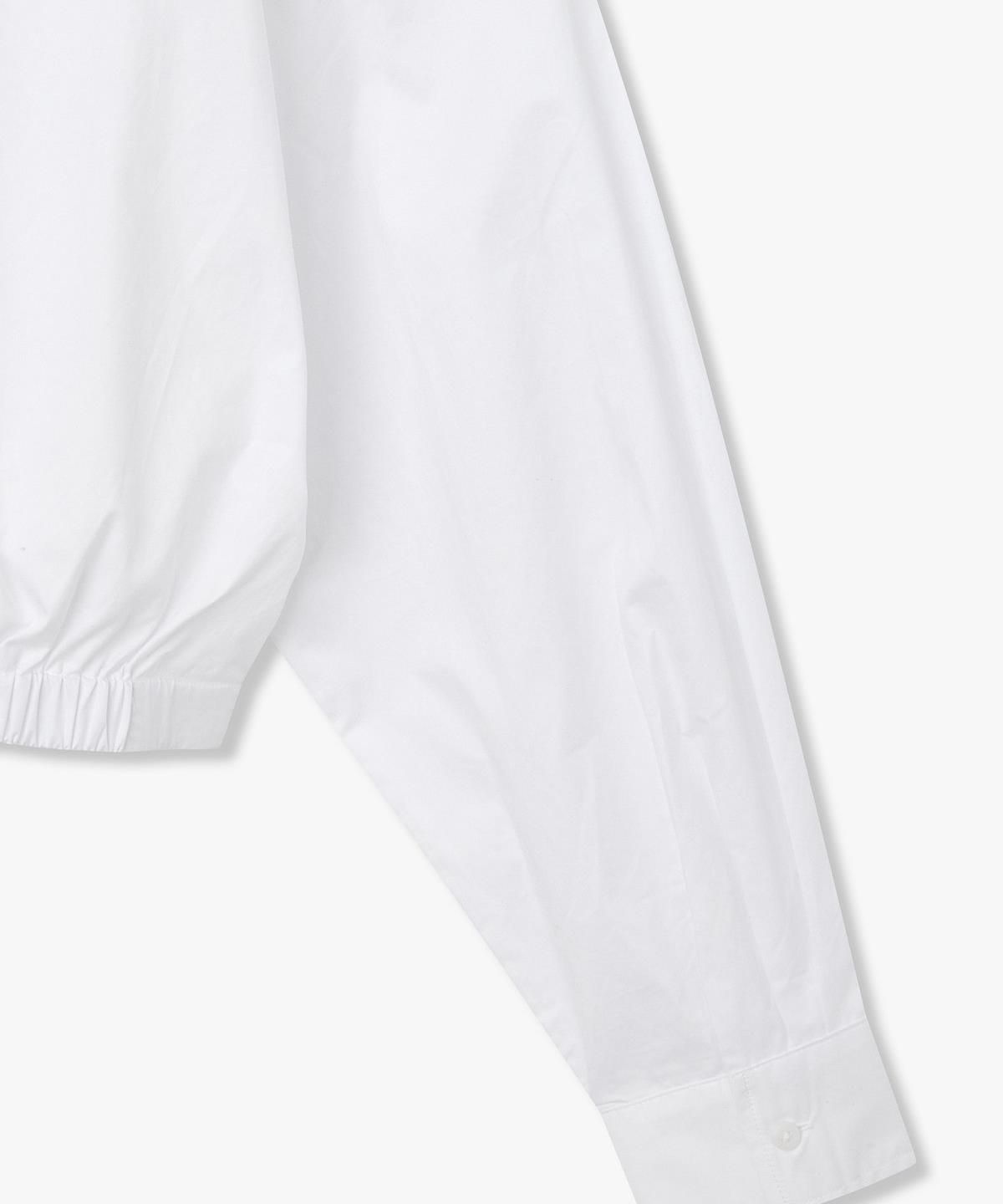 아르마니 익스체인지(ARMANI EXCHANGE) 여성 백 밴딩 크롭트 셔츠 _화이트_A426120503