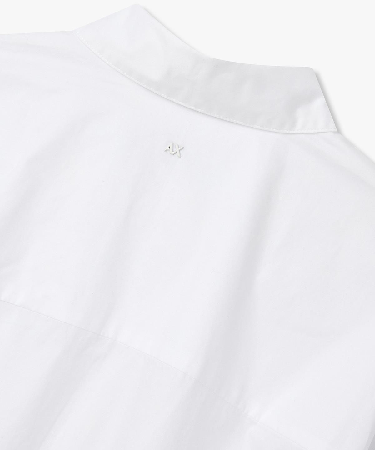 아르마니 익스체인지(ARMANI EXCHANGE) 여성 백 밴딩 크롭트 셔츠 _화이트_A426120503