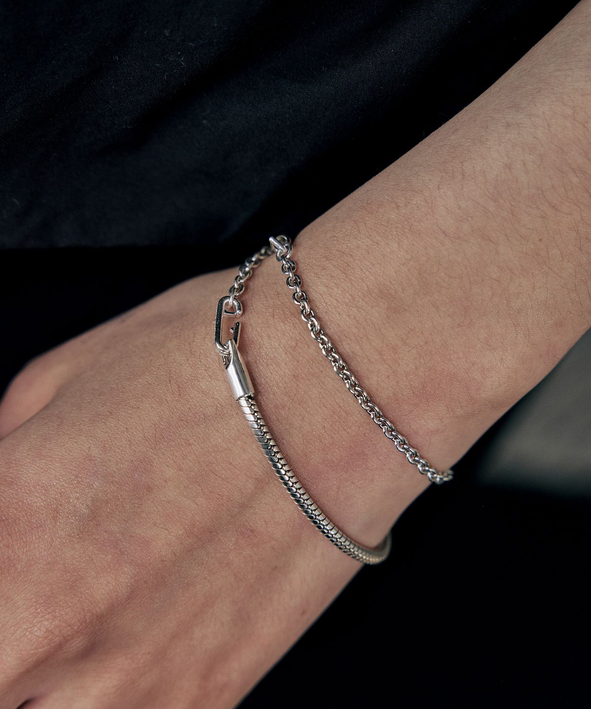 그라스마티네(GRASSE MATINEE) Pipe Layeard Chain Bracelet