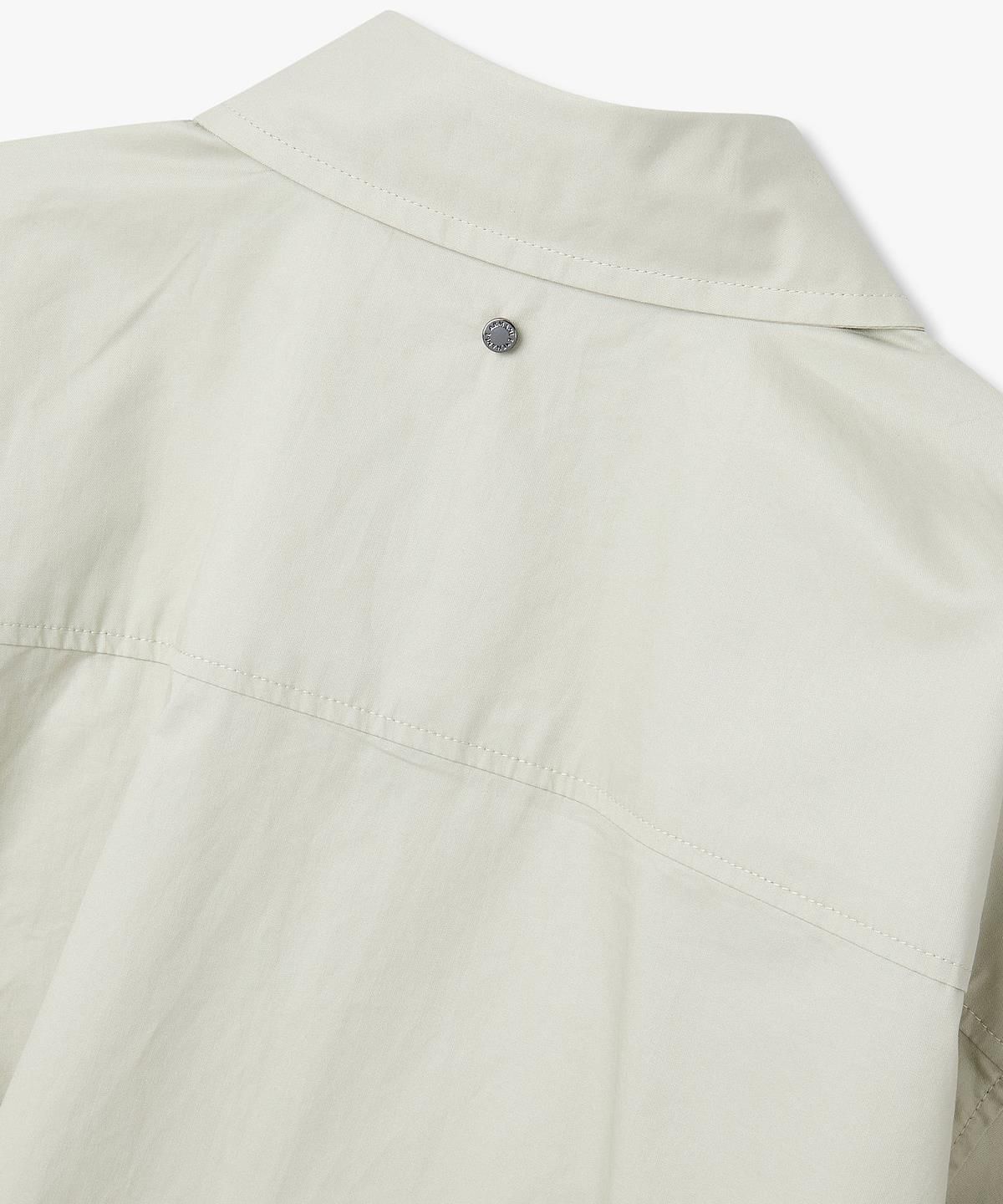 아르마니 익스체인지(ARMANI EXCHANGE) 여성 핀턱 슬리브 디테일 코튼 셔츠 _베이지_A426120506