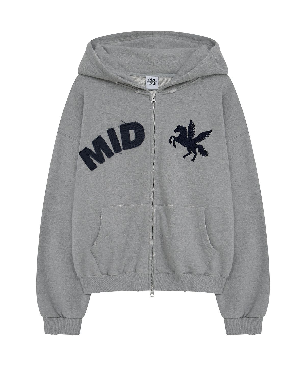 미드나잇 무브(MIDNIGHT MOVE) mid horse zip up (grey)