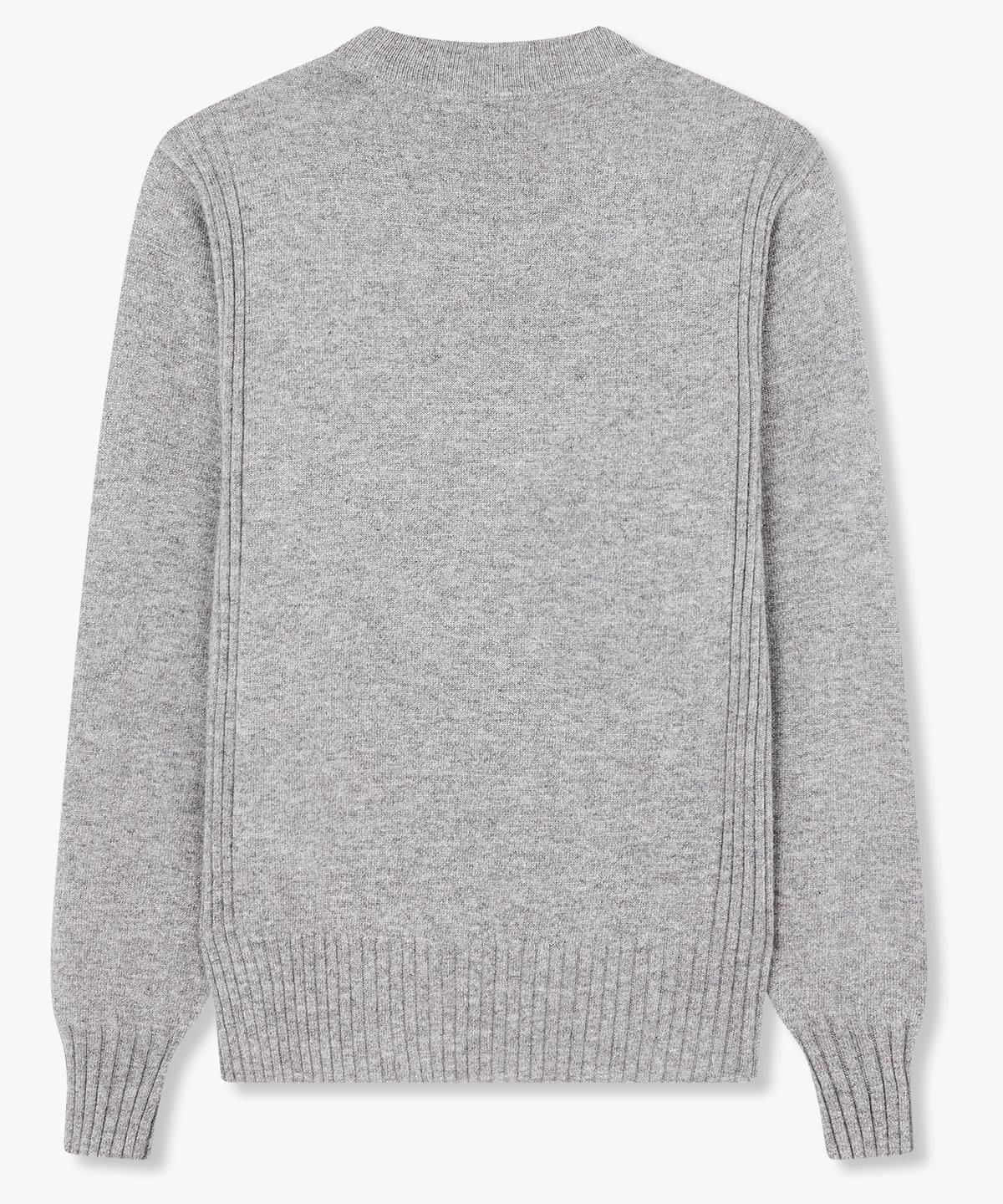 아르마니 익스체인지(ARMANI EXCHANGE) 여성 메탈릭 크루넥 니트 풀오버 _그레이_A425332510