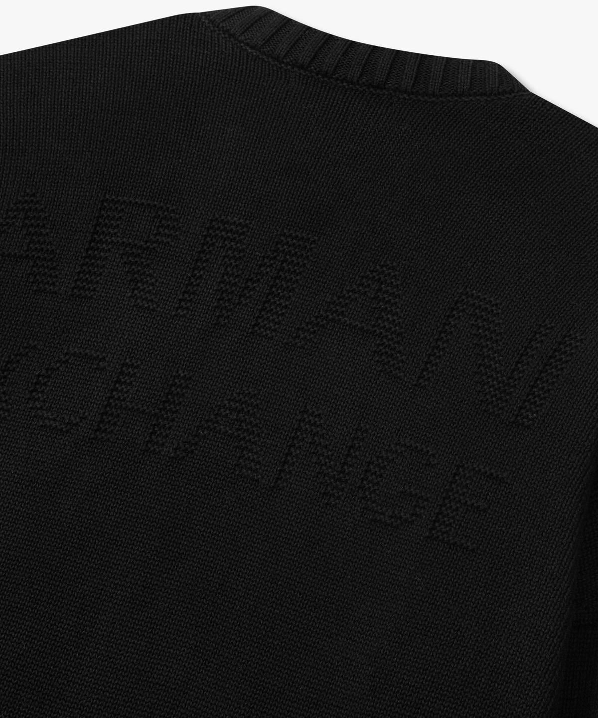아르마니 익스체인지(ARMANI EXCHANGE) 여성 백 로고 슬릿 디테일 가디건 _블랙_A425332512