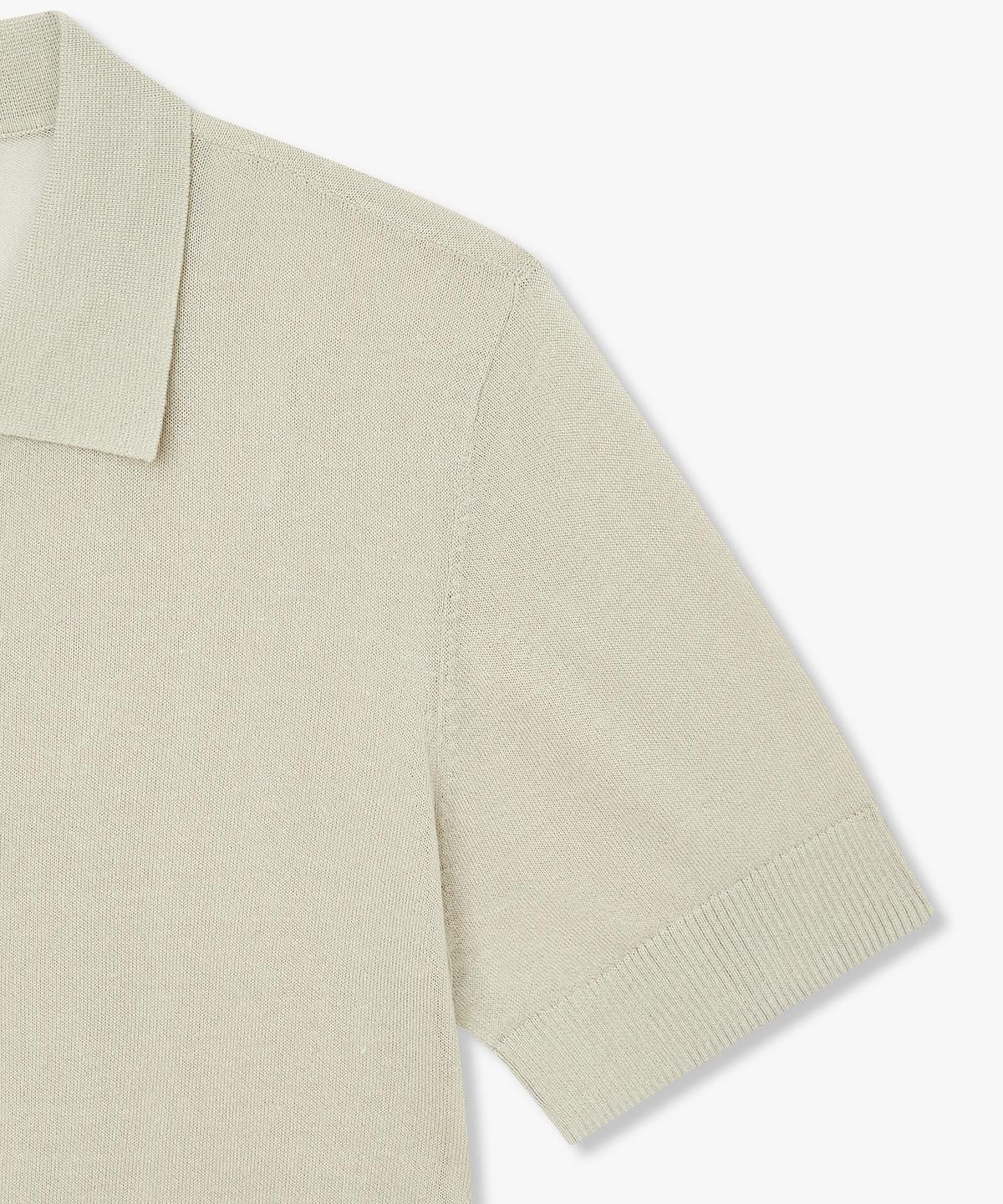아르마니 익스체인지(ARMANI EXCHANGE) 여성 린넨 브렌드 숏 슬리브 가디건 _라이트 카키_A426132509